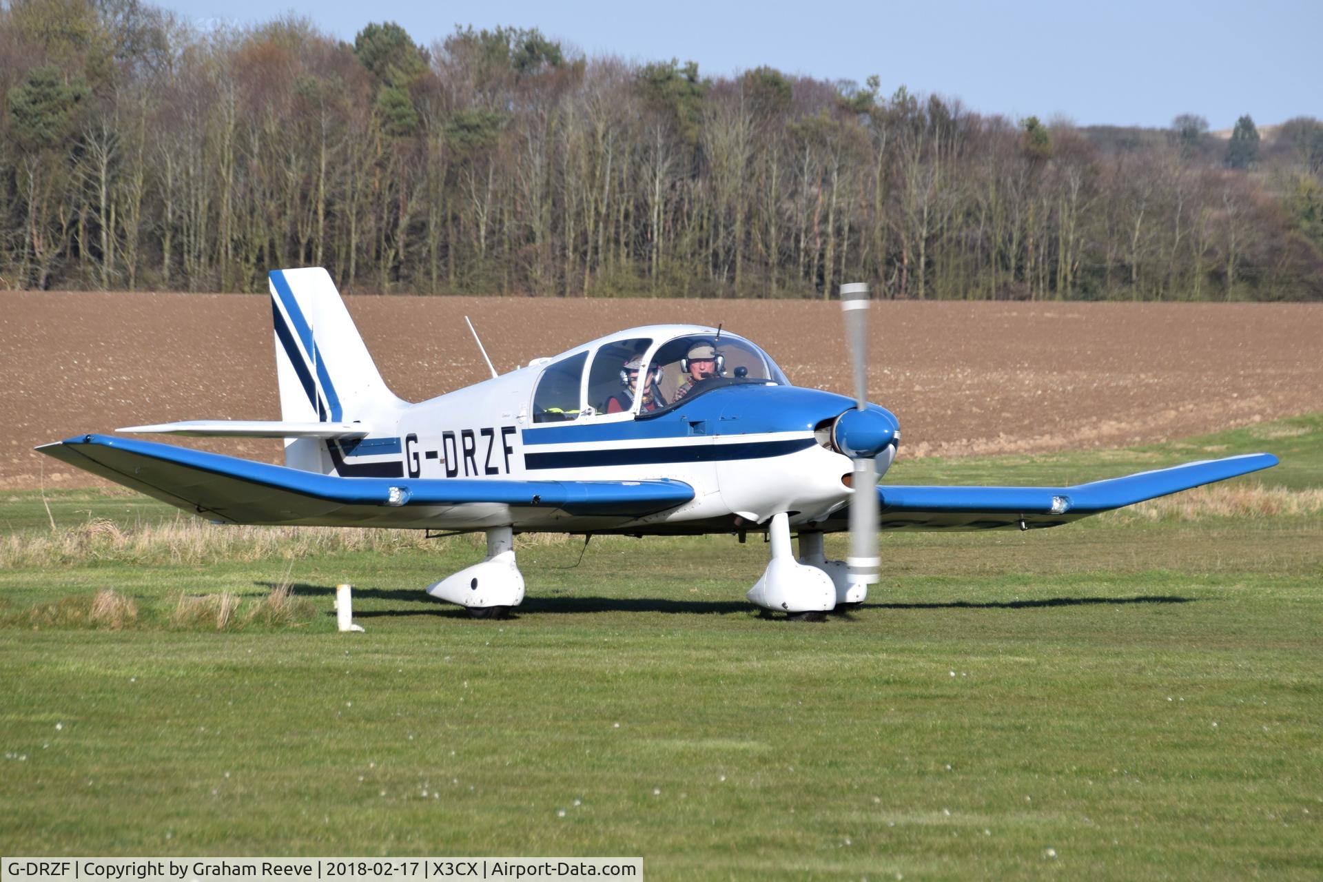 G-DRZF, 1970 CEA DR-360 Chevalier C/N 451, Just landed at Northrepps.