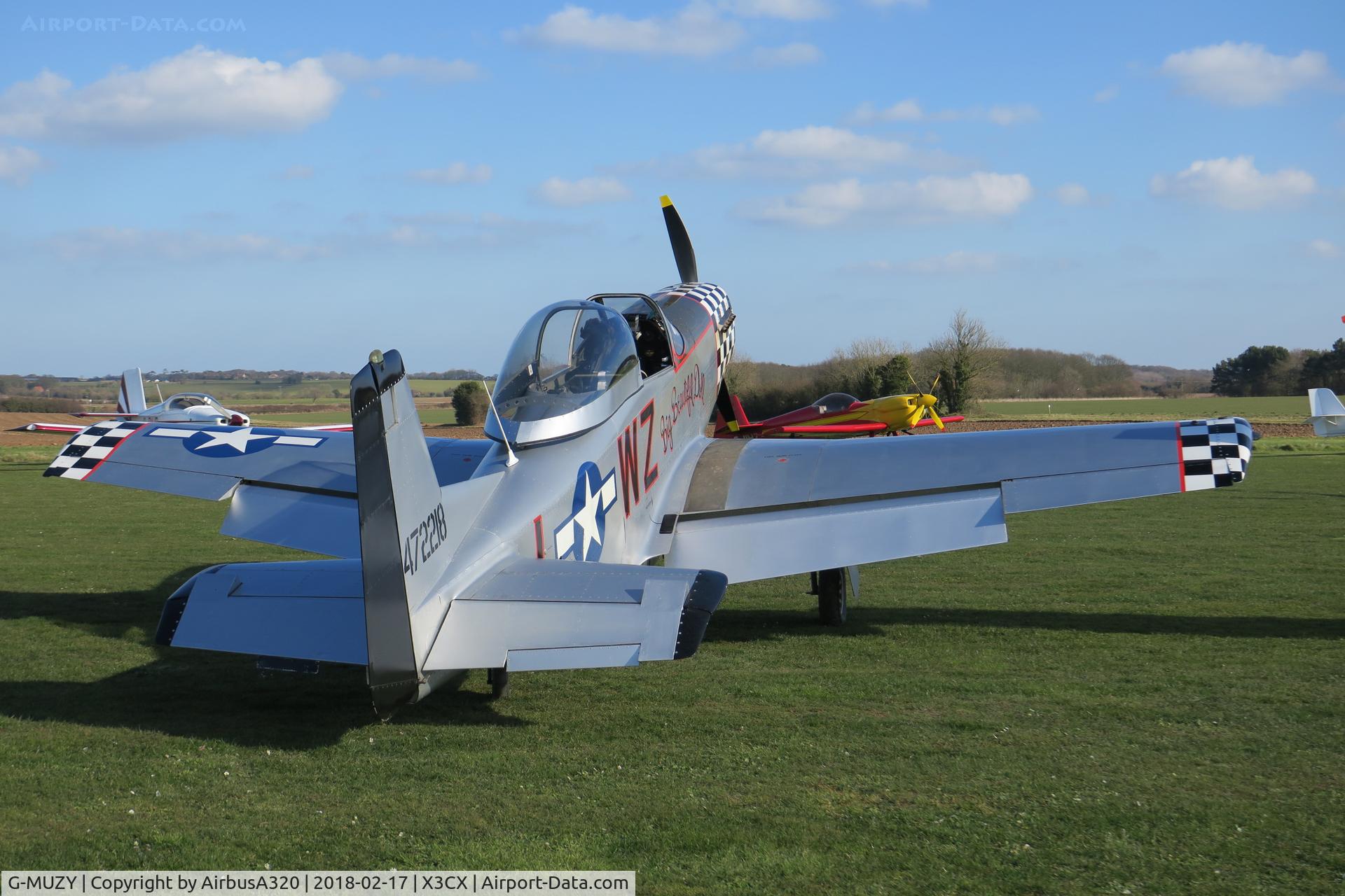 G-MUZY, 2008 Titan T-51 Mustang C/N LAA 355-14831, Northreps on a sunny day