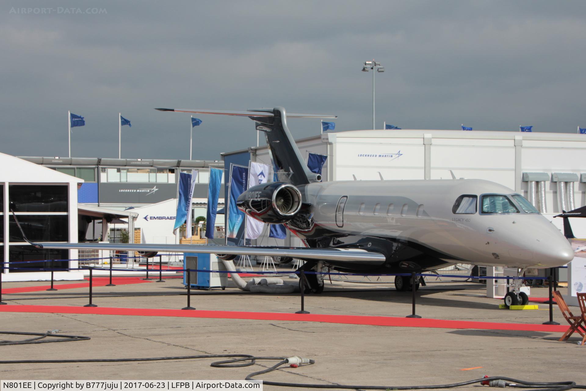 N801EE, 2016 Embraer EMB-545 Legacy 450 C/N 55010005, on display at SIAE 2017