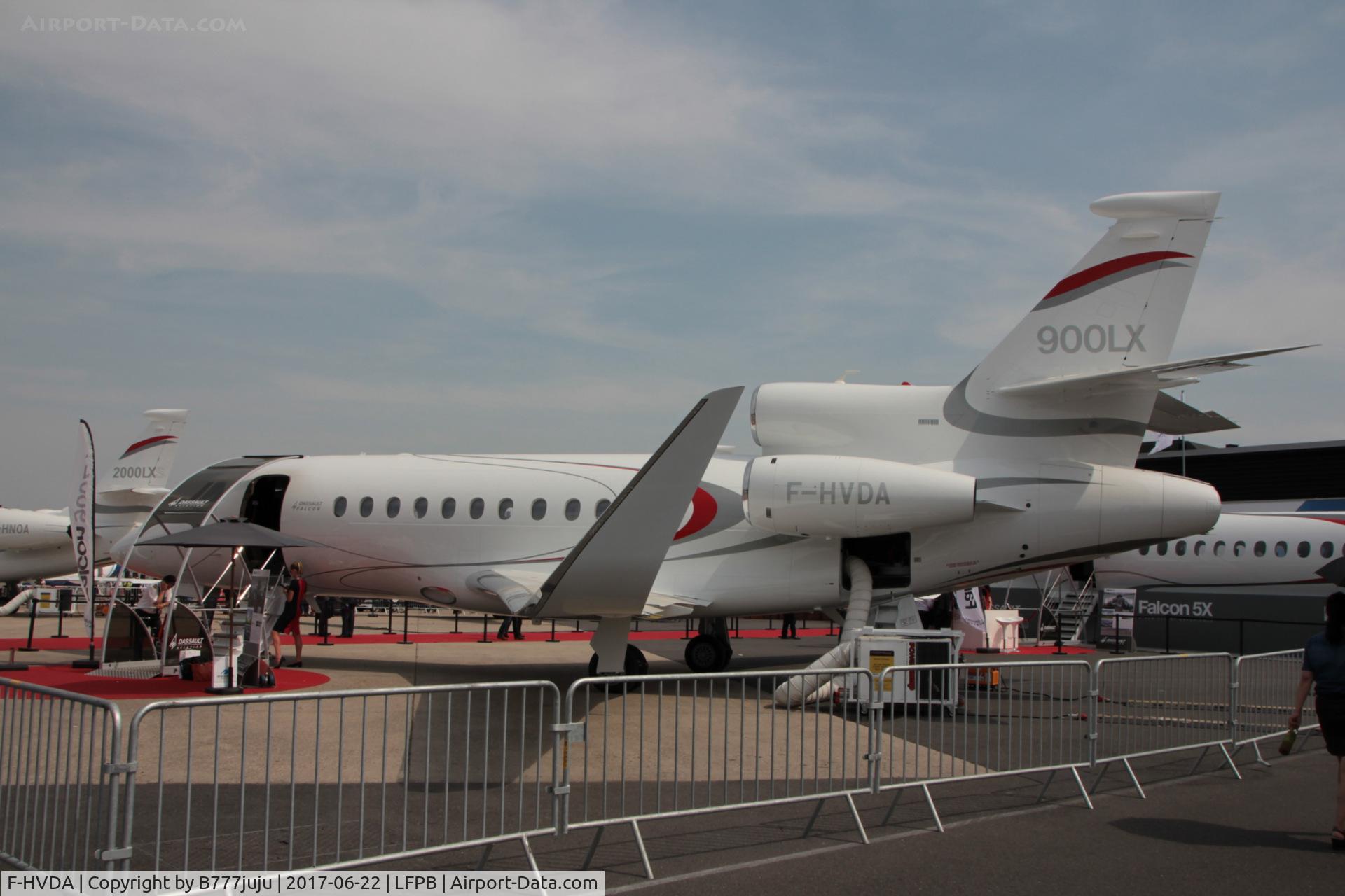 F-HVDA, 2015 Dassault Falcon 900LX C/N 300, on display at SIAE 2017