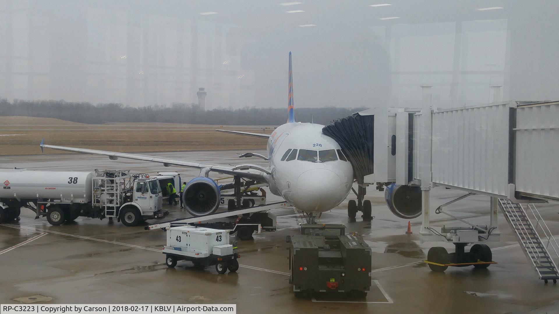 RP-C3223, 1997 Airbus A320-214 C/N 0745, Now flying for Allegiant Airlines.  The RP-C3223 emblem is still visable on the wings.  KPIE to KBLV 17 Feb 18.