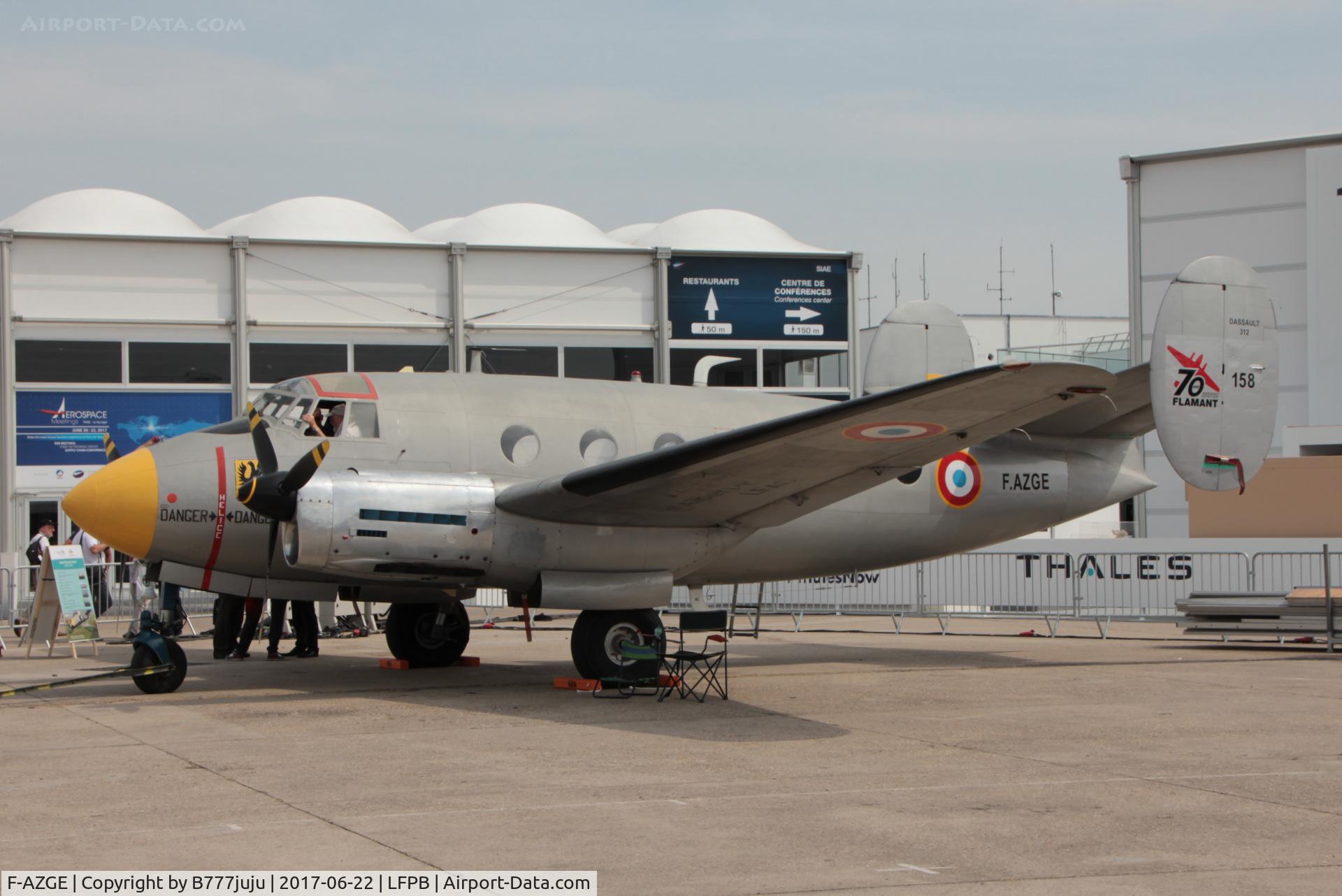 F-AZGE, 1951 Dassault MD-312 Flamant C/N 158, on display at SIAE 2017