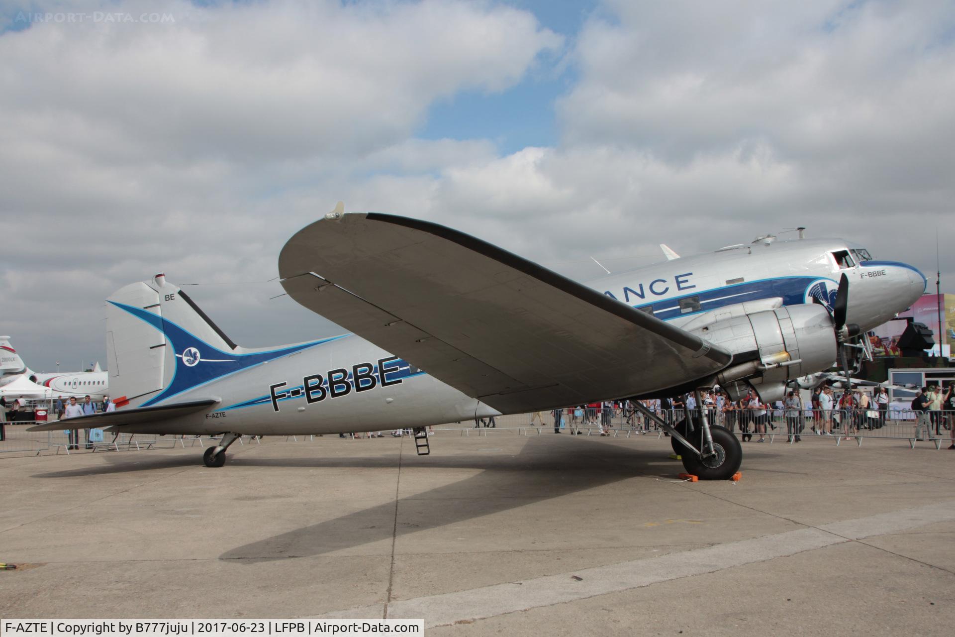 F-AZTE, 1943 Douglas C-47A-1-DL  Skytrain C/N 9172, on display at SIAE 2017