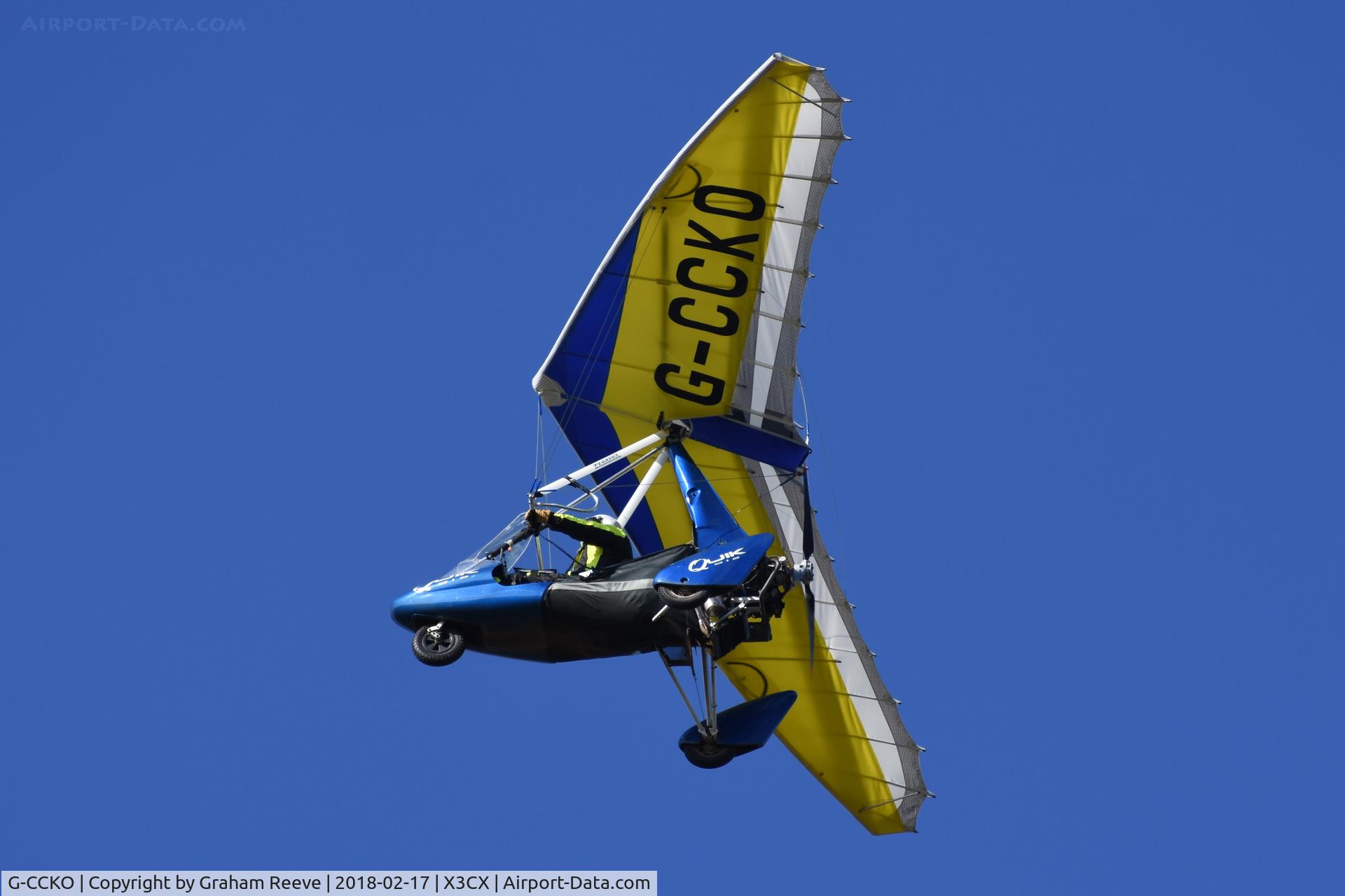G-CCKO, 2003 Mainair Pegasus Quik C/N 7982, Over head at Northrepps.