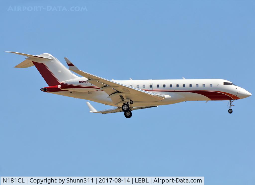 N181CL, 2013 Bombardier BD-700-1A10 Global 6000 C/N 9572, Landing rwy 25R