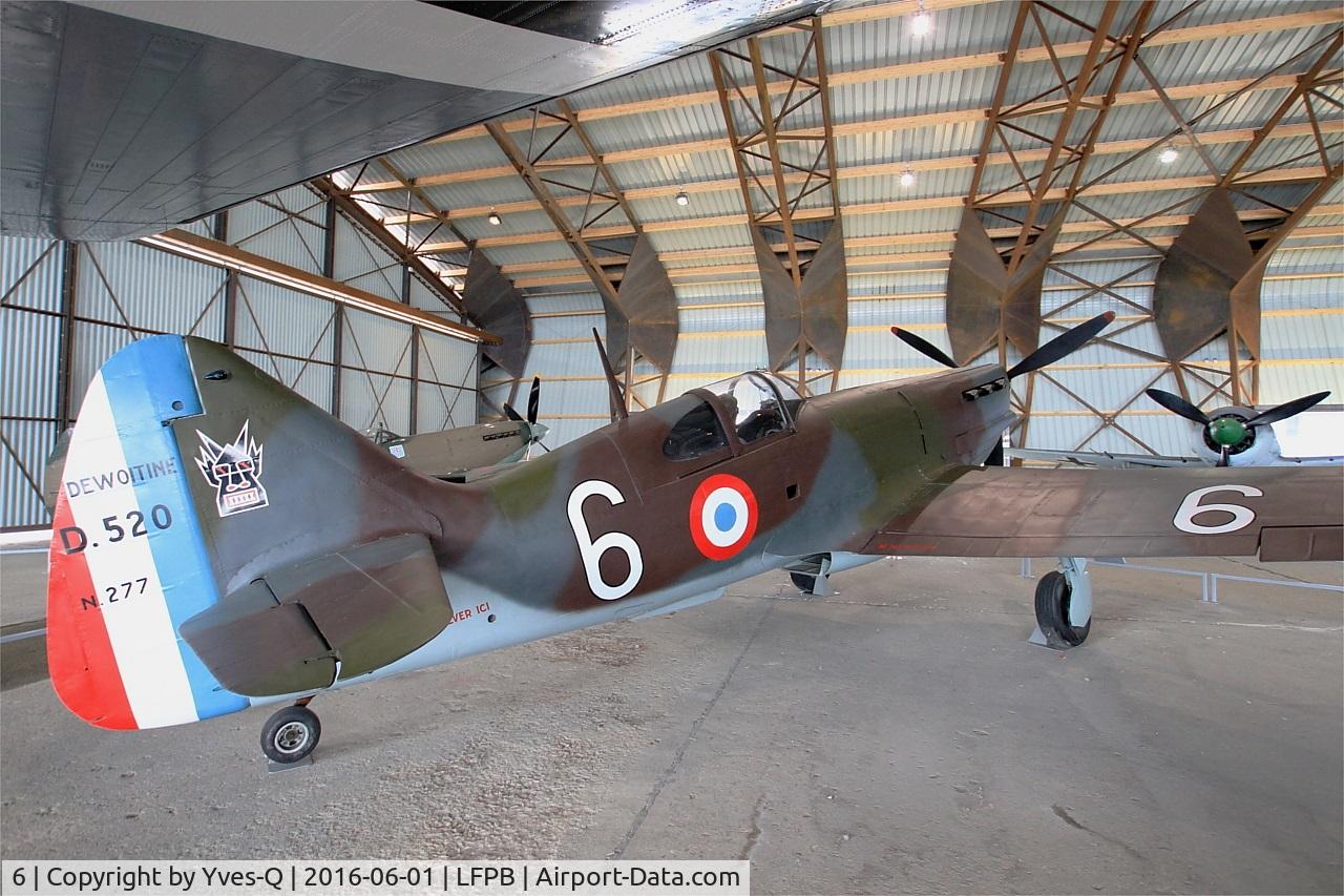 6, Dewoitine D.520 C/N 862, Dewoitine D.520, Air & Space Museum Paris-Le Bourget (LFPB)