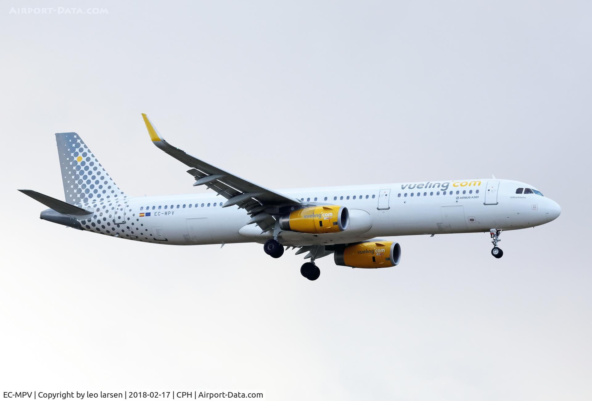EC-MPV, 2017 Airbus A321-231 C/N 7590, Copenhagen 17.2.2018 app to R-04L