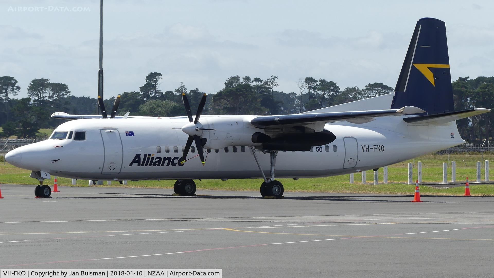 VH-FKO, 1989 Fokker 50 C/N 20160, Alliance
