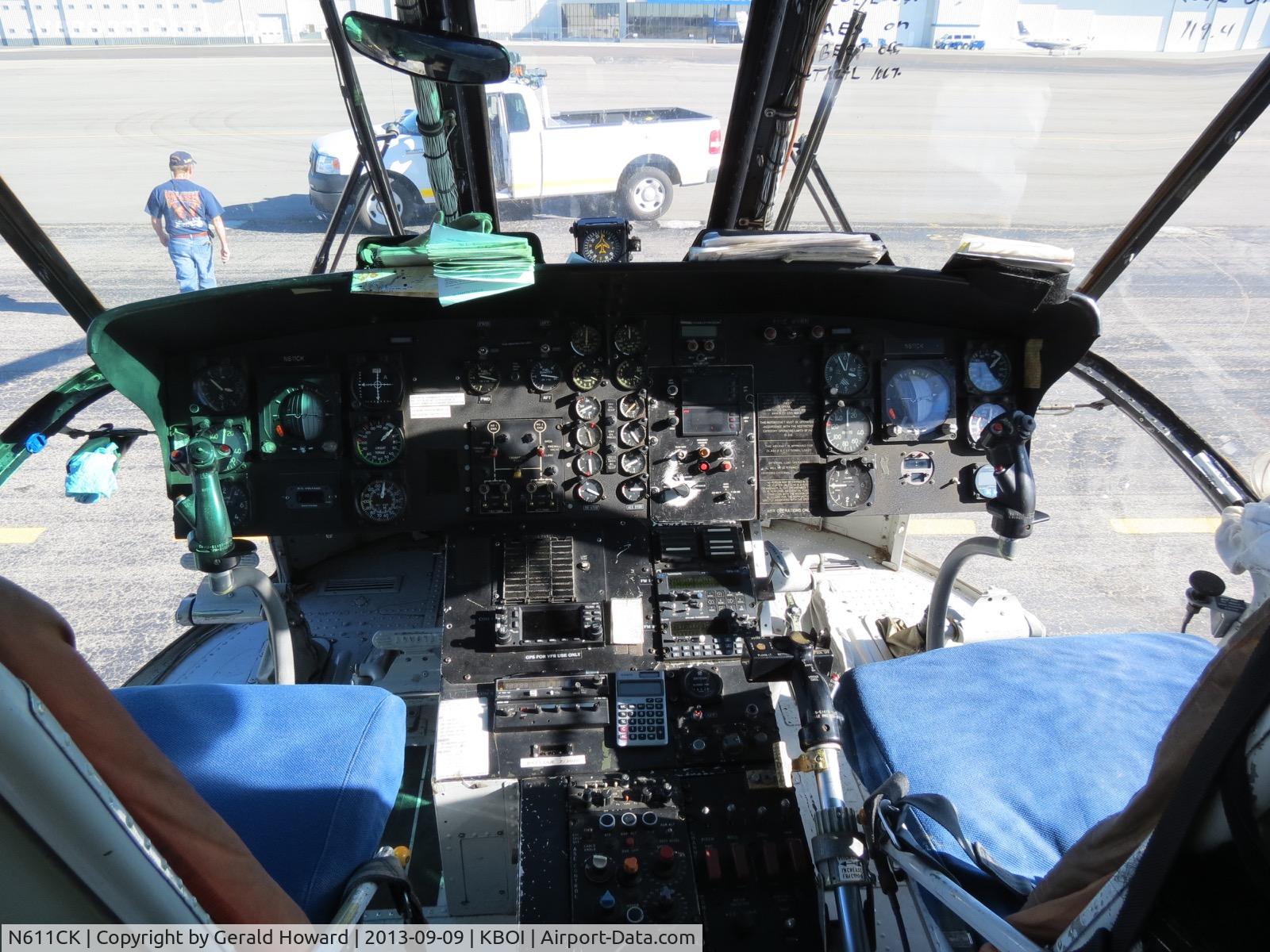 N611CK, 1961 Sikorsky SH-3H Sea King C/N 148966, View from the cockpit.