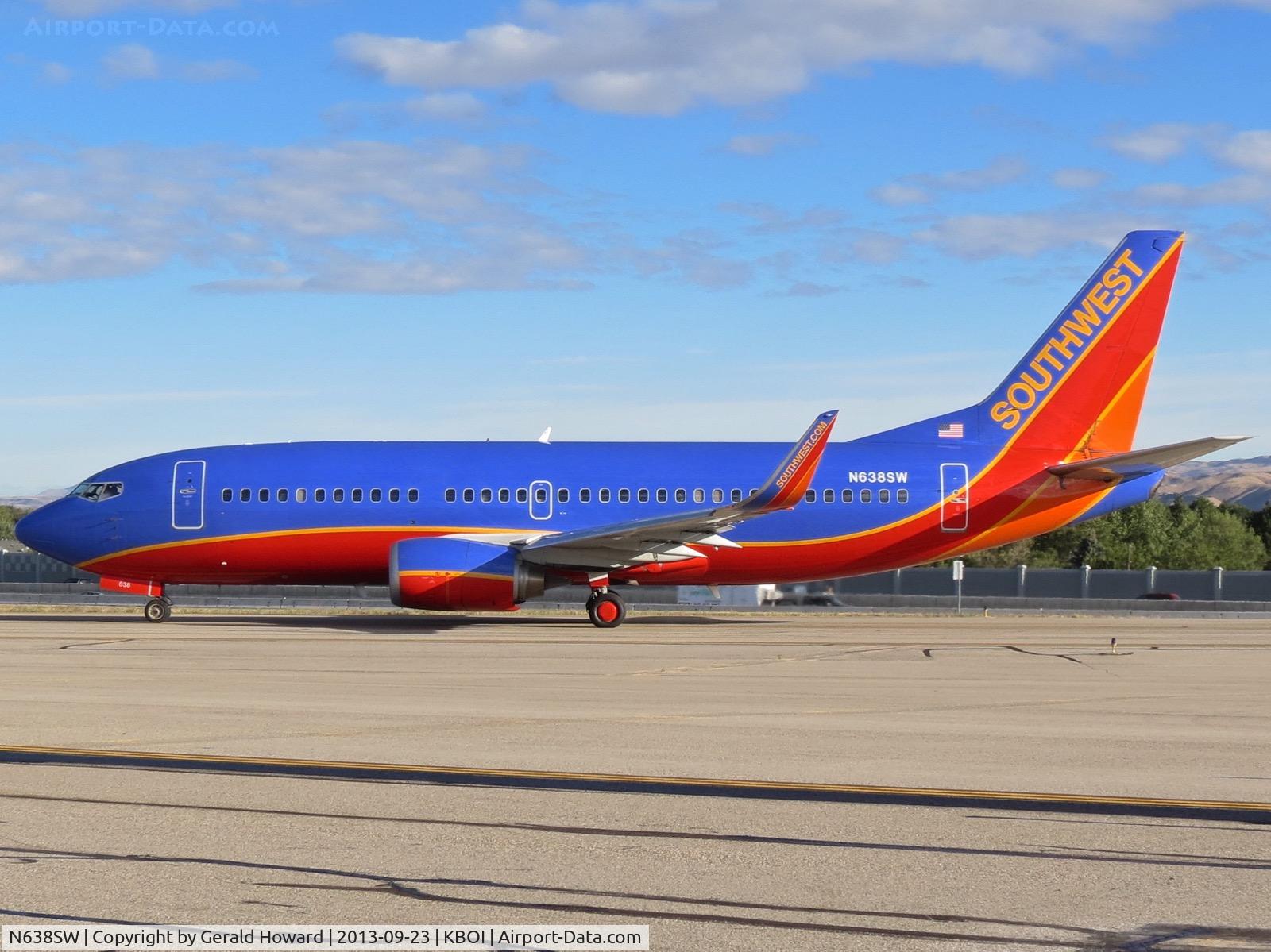 N638SW, 1996 Boeing 737-3H4 C/N 27711, Taxiing on Juliet.