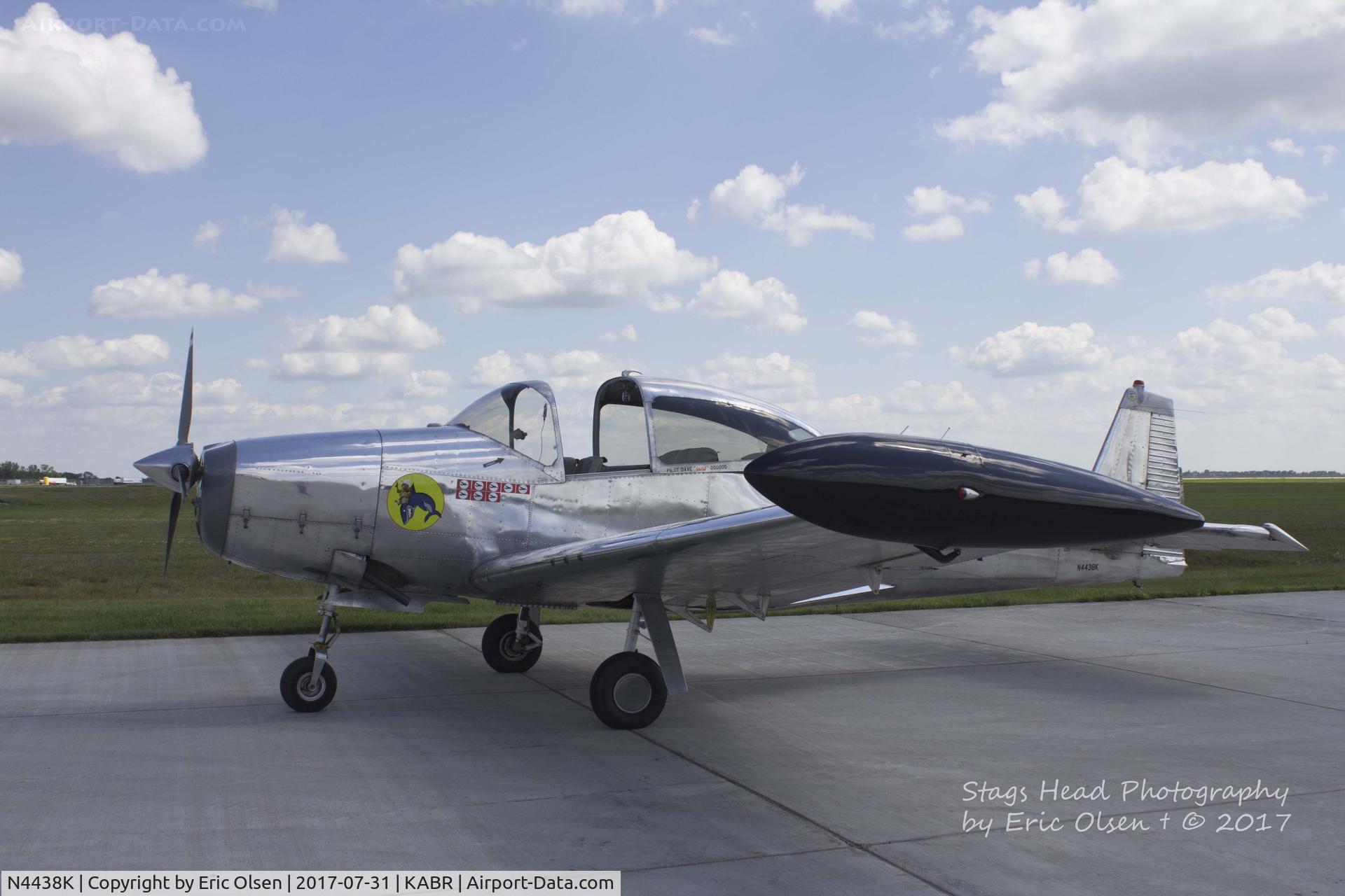 N4438K, 1948 Ryan Navion A C/N NAV-4-1438, 1948 having stopped at KABR enroute back to Washington state after Oshkosh.