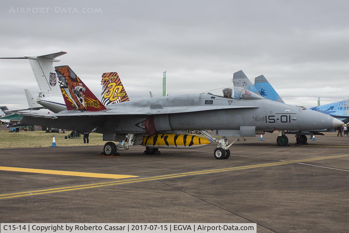 C15-14, McDonnell Douglas EF-18A+ Hornet C/N 0487/A402, Royal International Air Tattoo 2017