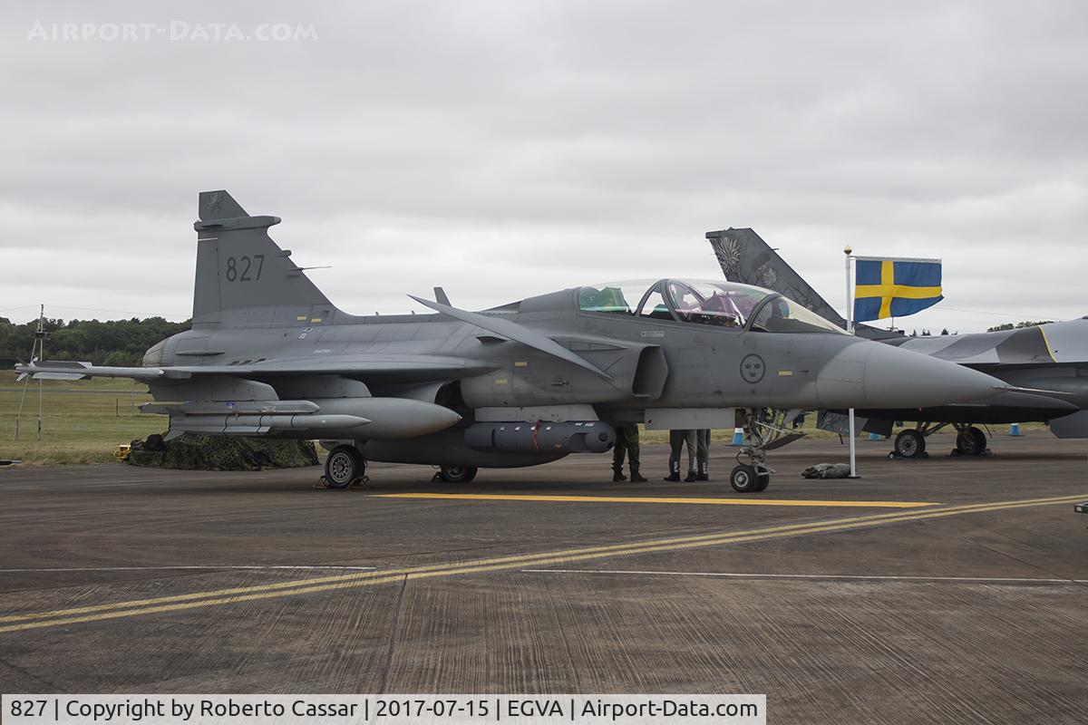 827, Saab JAS-39D Gripen C/N 39827, Royal International Air Tattoo 2017