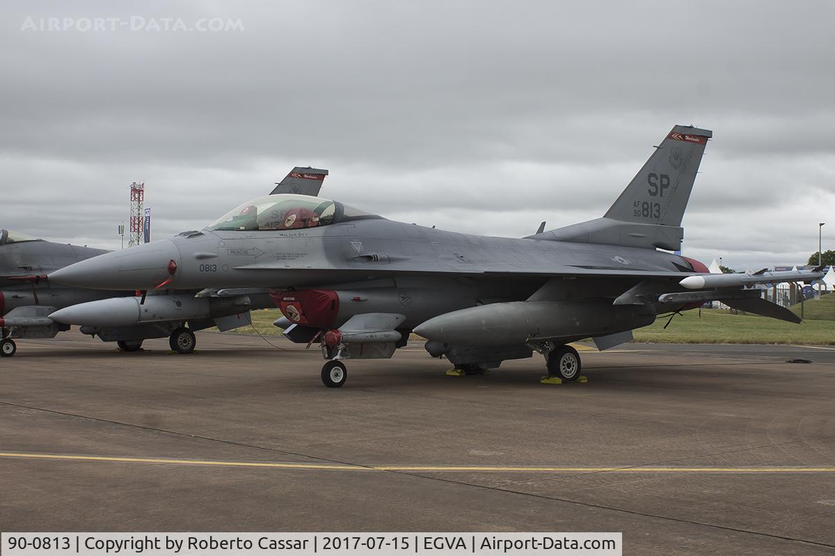 90-0813, 1990 General Dynamics F-16CG Night Falcon C/N CC-13, Royal International Air Tattoo 2017
