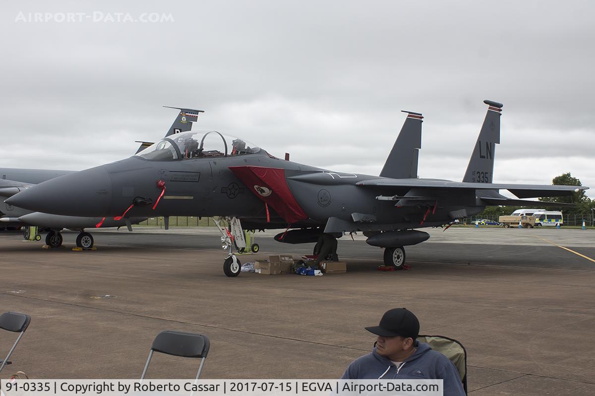 91-0335, 1991 McDonnell Douglas F-15E Strike Eagle C/N 1242/E200, Royal International Air Tattoo 2017