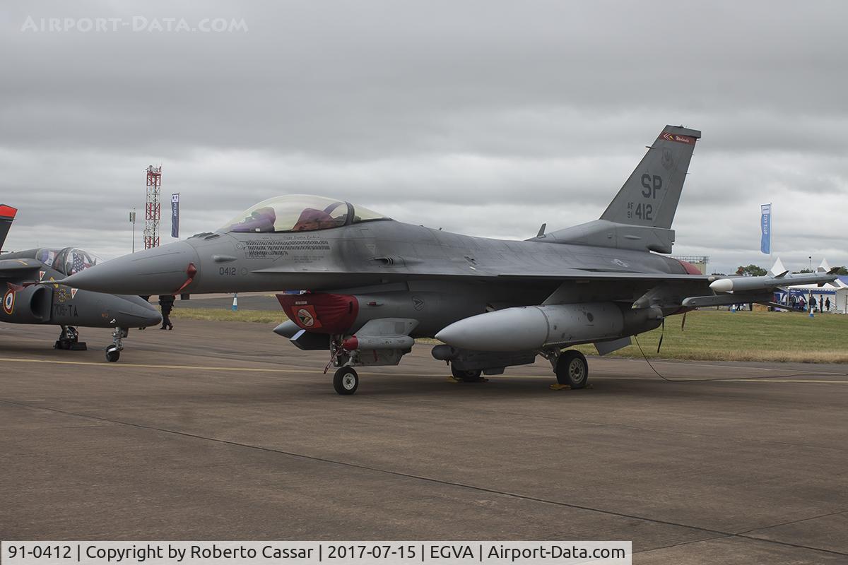 91-0412, 1991 General Dynamics F-16C Fighting Falcon C/N CC-110, Royal International Air Tattoo 2017
