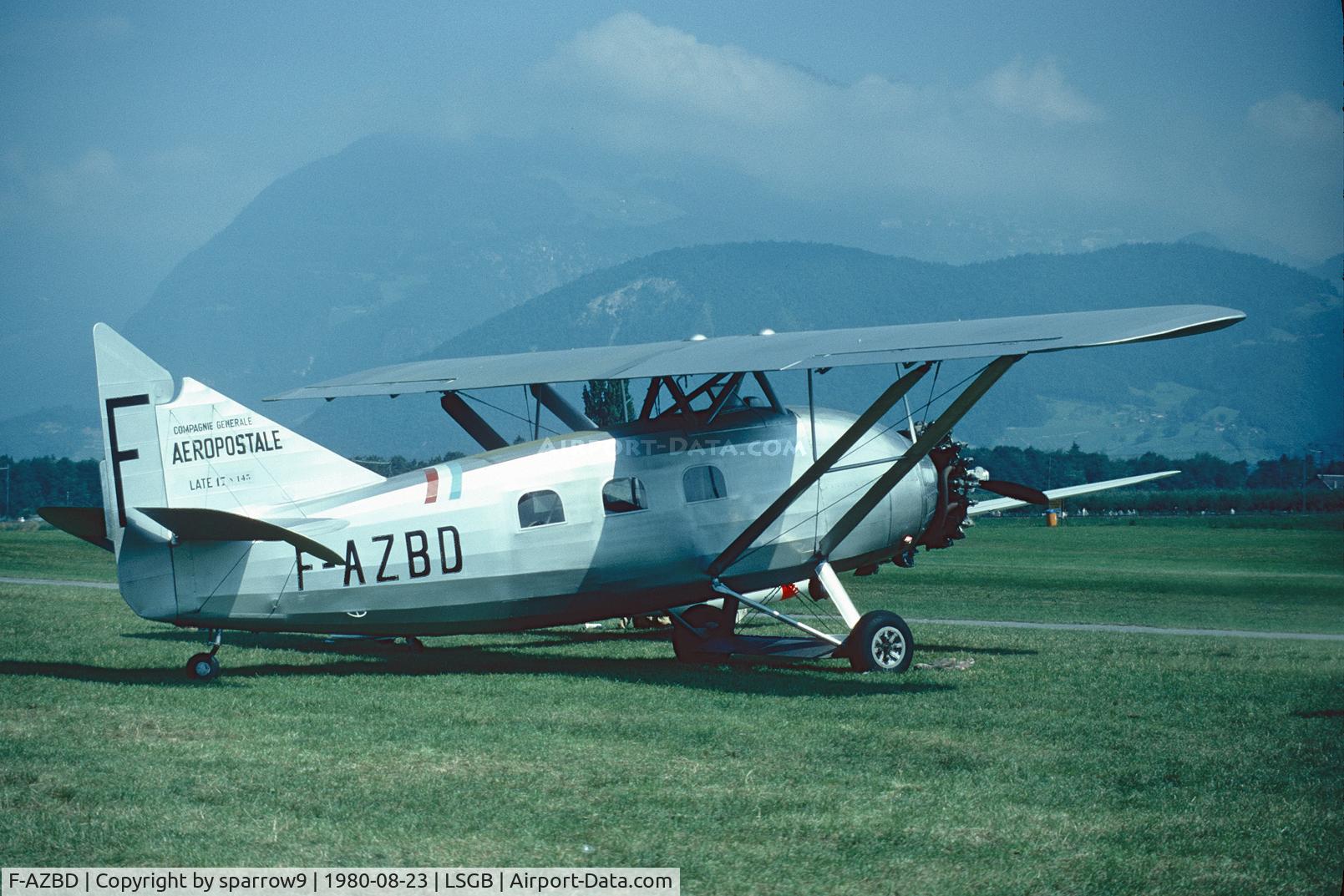 F-AZBD, 1979 Latécoère Laté 17P C/N 01, Airshow Bex 1980.This replica was built 1979 according to the register of France.Scanned from slide.