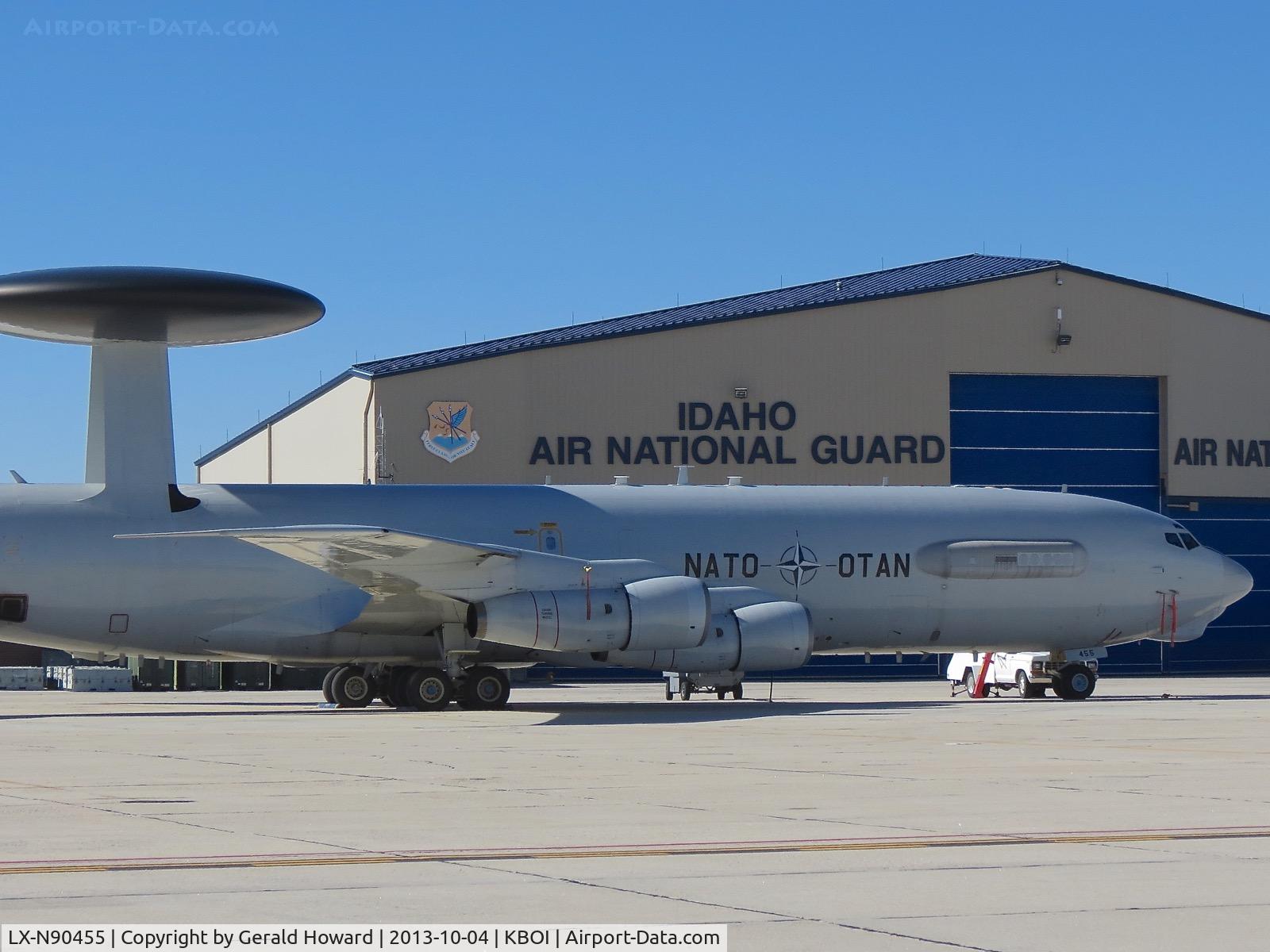 LX-N90455, 1984 Boeing E-3A Sentry C/N 22850, Parked on the Idaho ANG ramp.