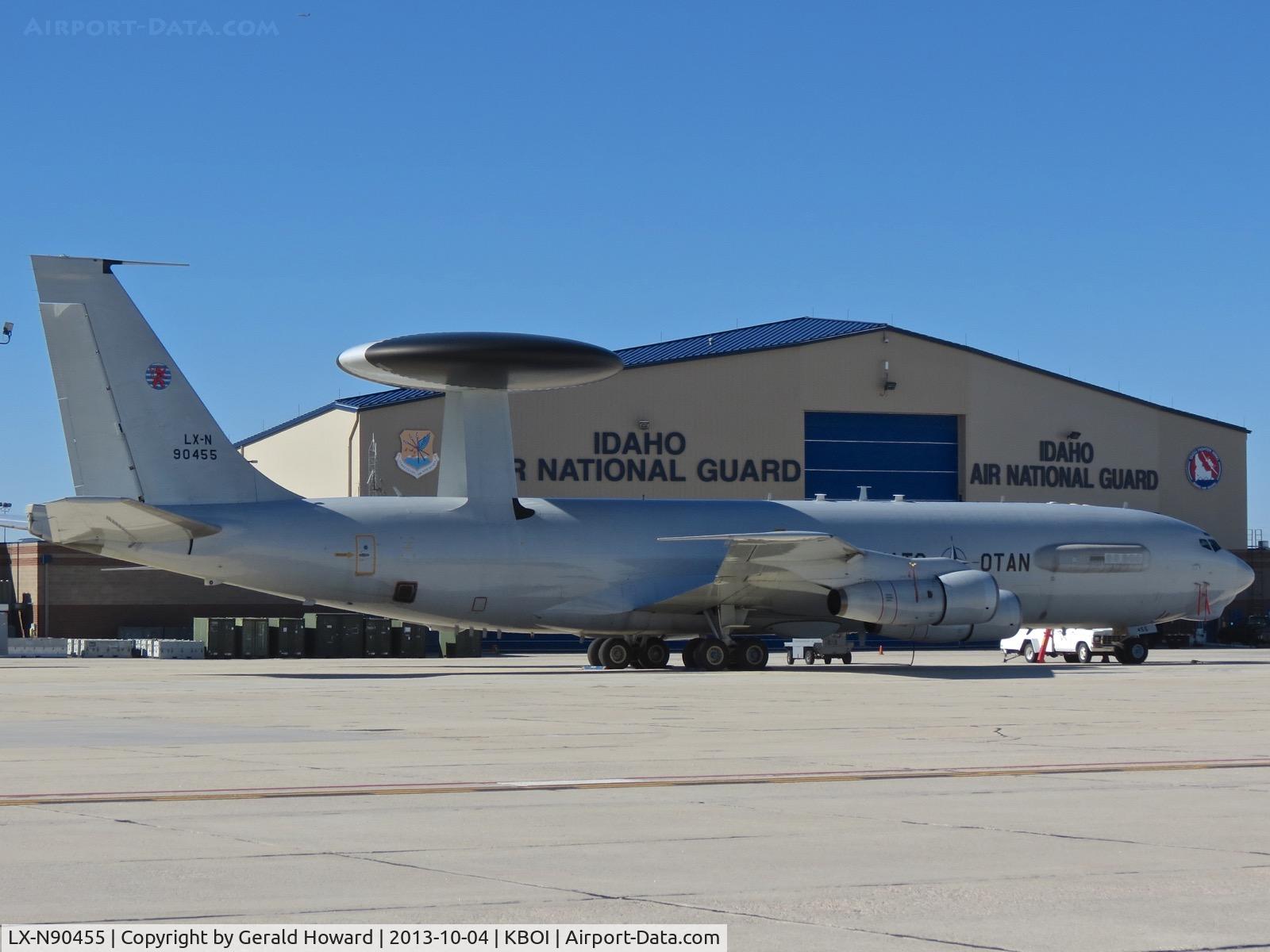 LX-N90455, 1984 Boeing E-3A Sentry C/N 22850, Parked on the Idaho ANG ramp.