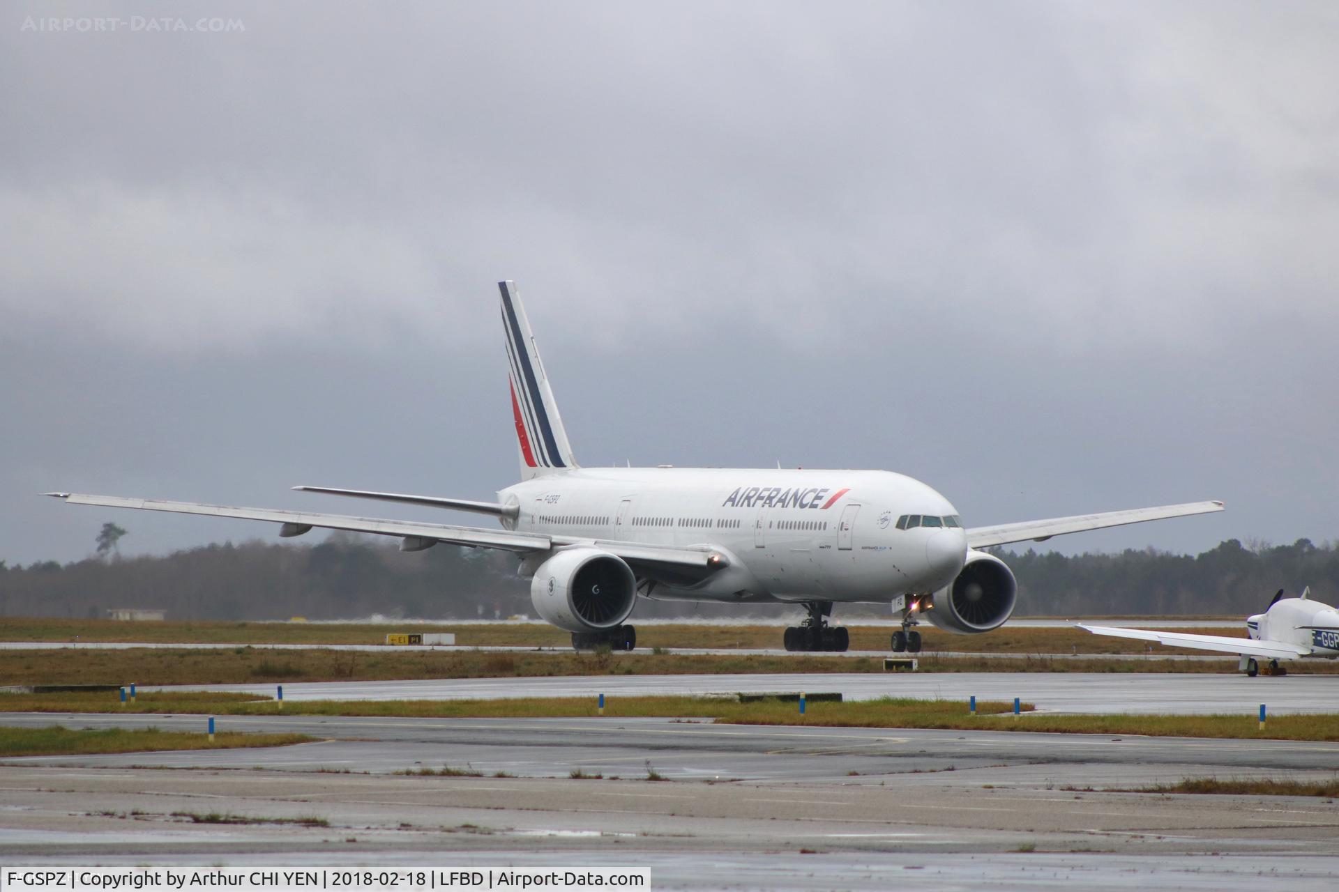 F-GSPZ, 2002 Boeing 777-228/ER C/N 32310, Flight to Paris CDG after a transatlantic flight from Havana.