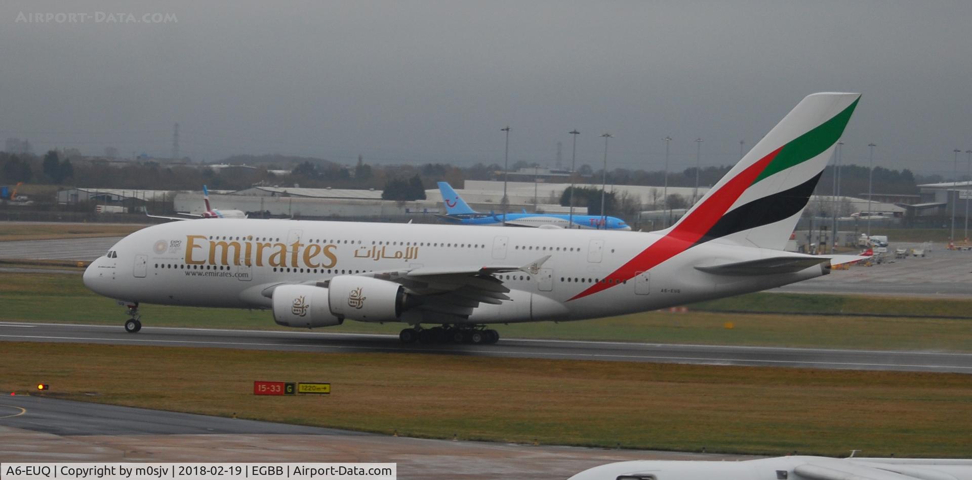 A6-EUQ, 2016 Airbus A380-842 C/N 229, Taken from Freeport Carpark