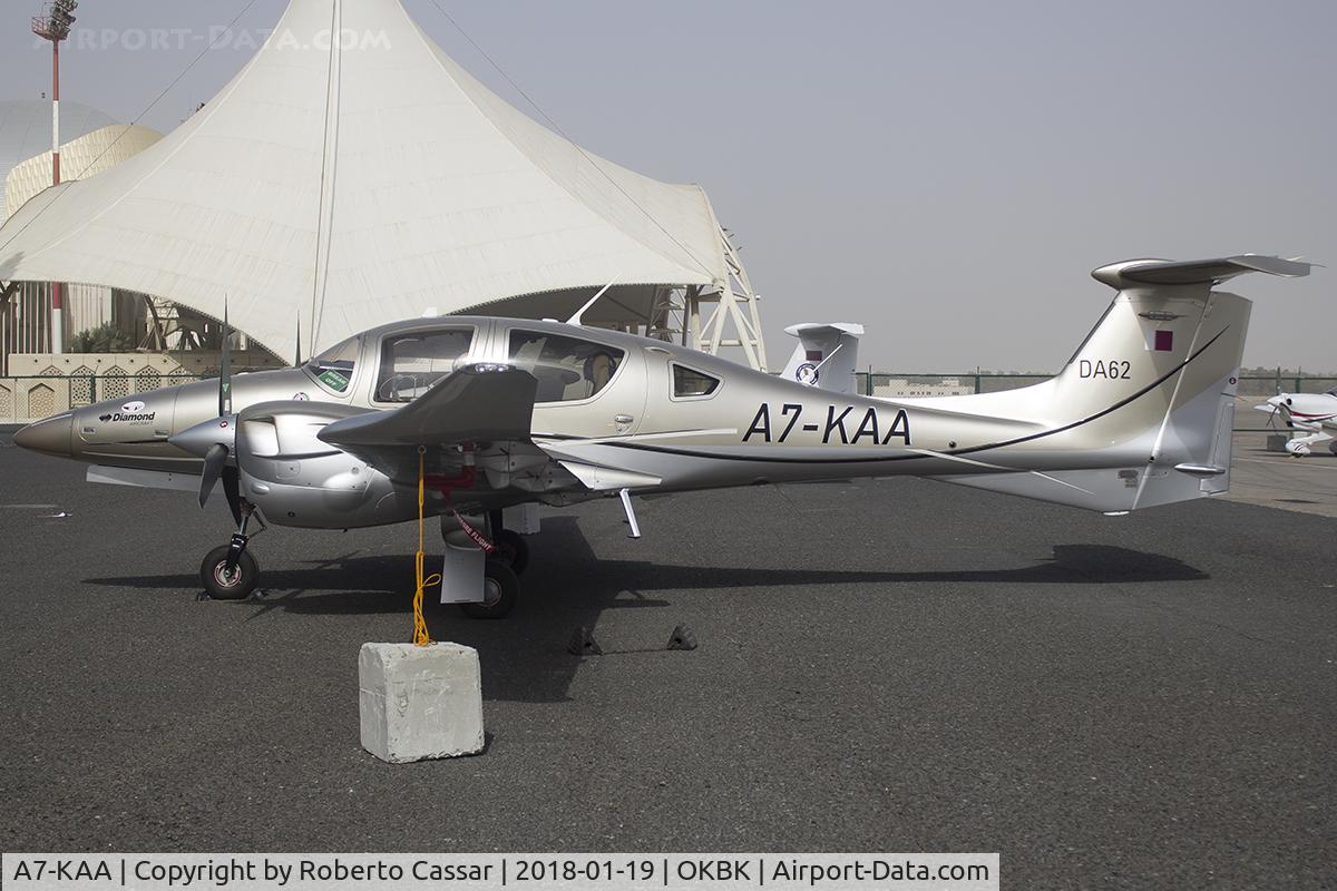 A7-KAA, 2017 Diamond DA-62 C/N 62.042, Kuwait Aviation Show 2018