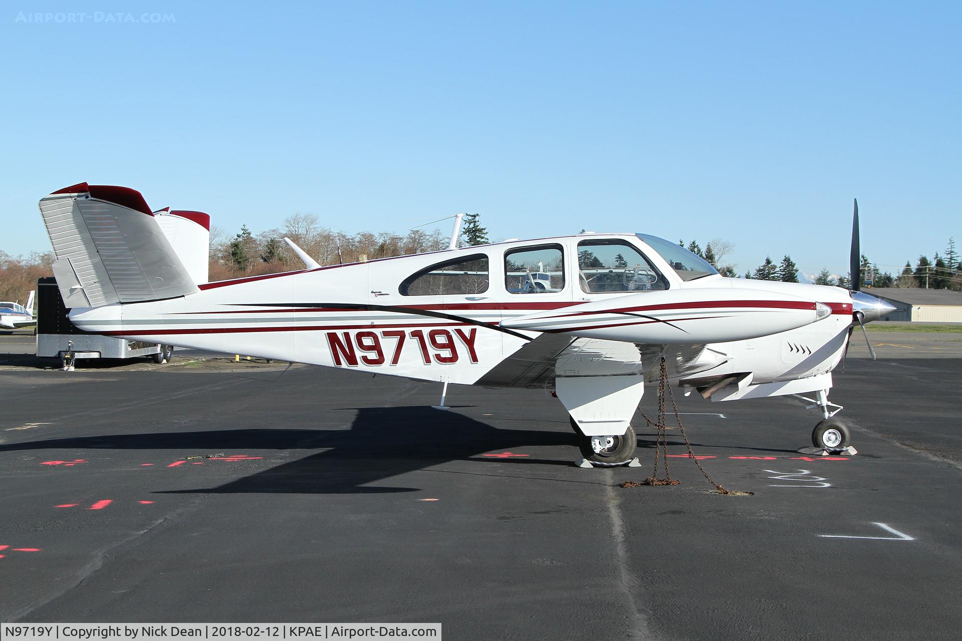 N9719Y, 1963 Beech P35 Bonanza C/N D-7121, KPAE/PAE