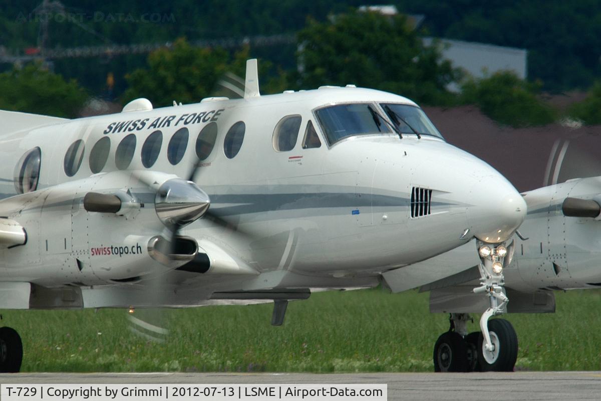 T-729, 1997 Beech 1900D C/N UE-288, big revision on this aircraft soon - but Swiss Air Force will decomission the Beech and buy Canadair's from REGA Swiss Air Ambulances instead.