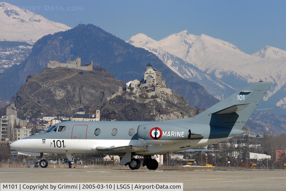 M101, 1977 Dassault Falcon 10MER C/N 101, Swiss Snow Tiger NATO Mini Tigermeet in Sion saw also participants from french Aéronavale