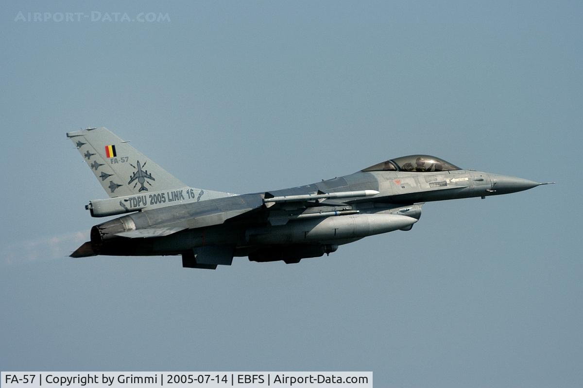 FA-57, 1980 SABCA F-16AM Fighting Falcon C/N 6H-57, F-16's without ending - but a nice view for Swiss Guys normally bored with Hornets :D