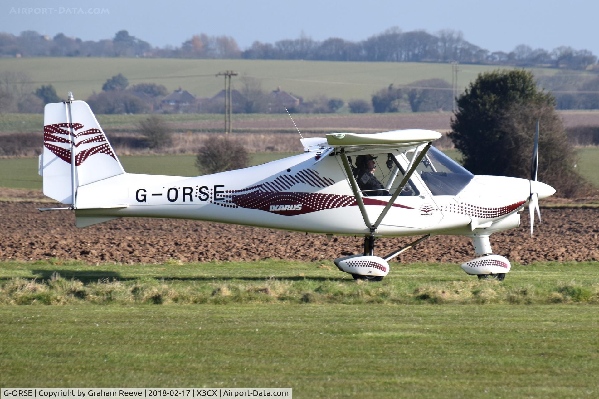 G-ORSE, 2015 Comco Ikarus C42 FB100 Bravo C/N 1504-7386, Just landed at Northrepps.