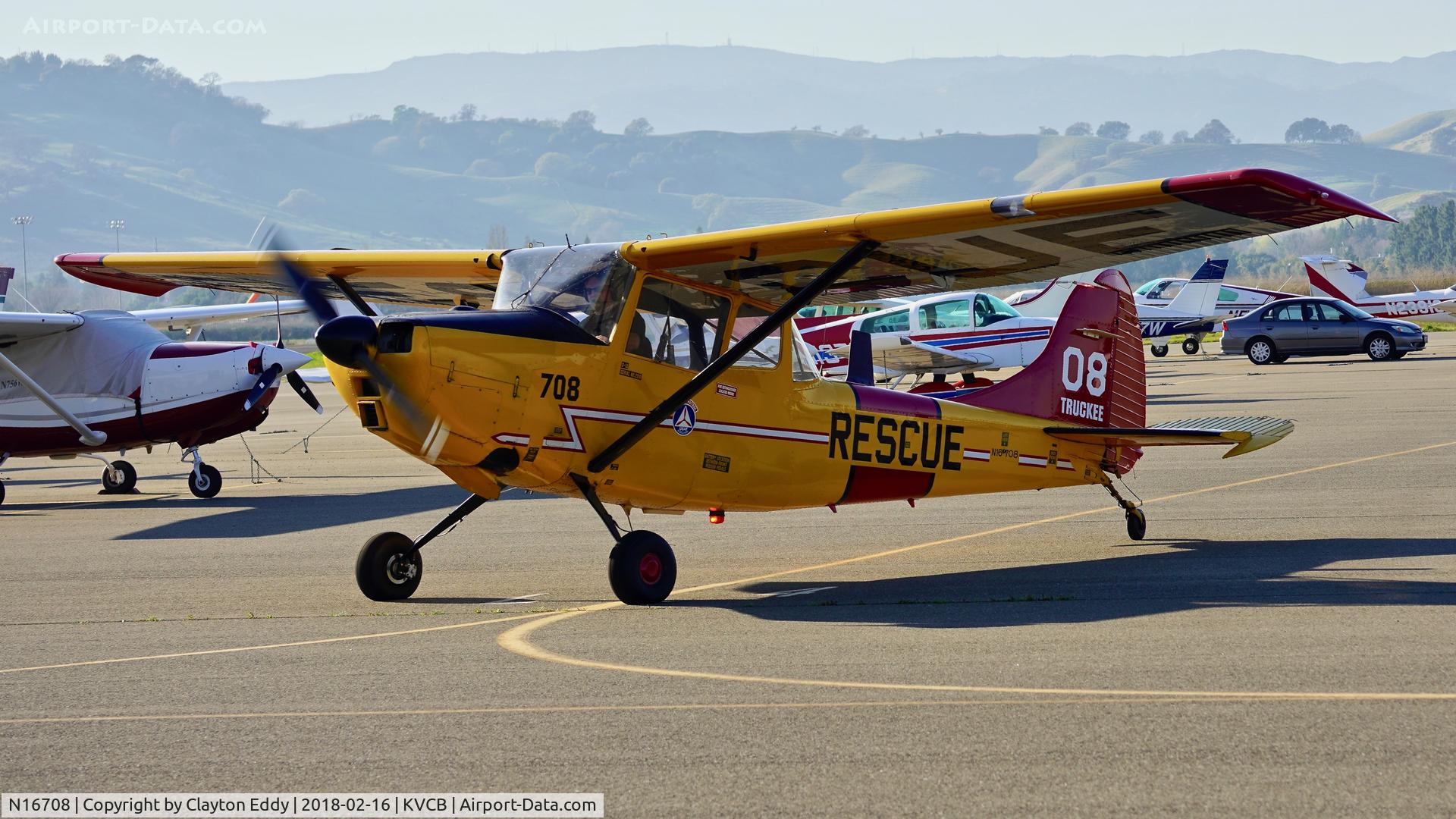 N16708, 1967 Cessna Ector 305A C/N 2016, Nut Tree Airport California 2018.