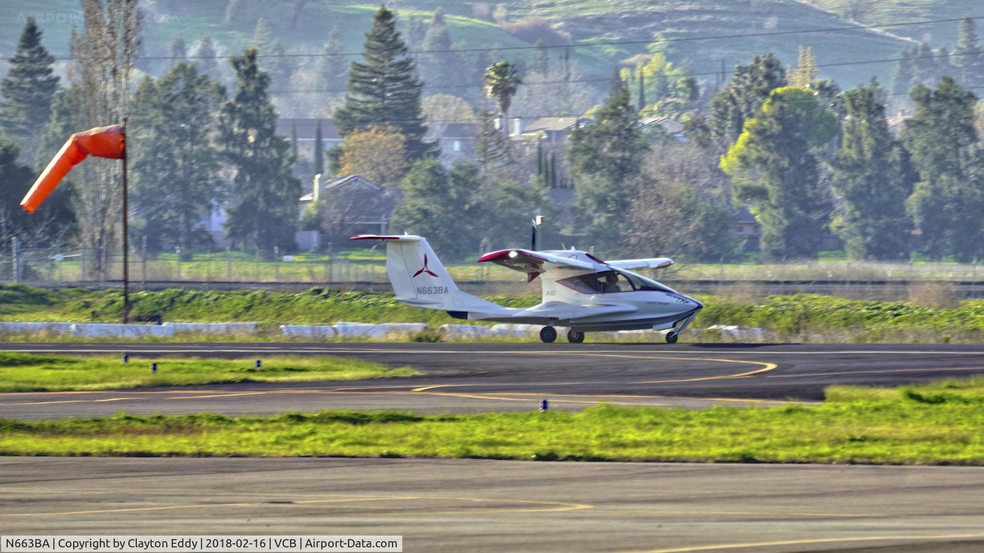 N663BA, 2016 ICON Aircraft A5 C/N 00004, Nut Tree Airport Vacaville California 2018.