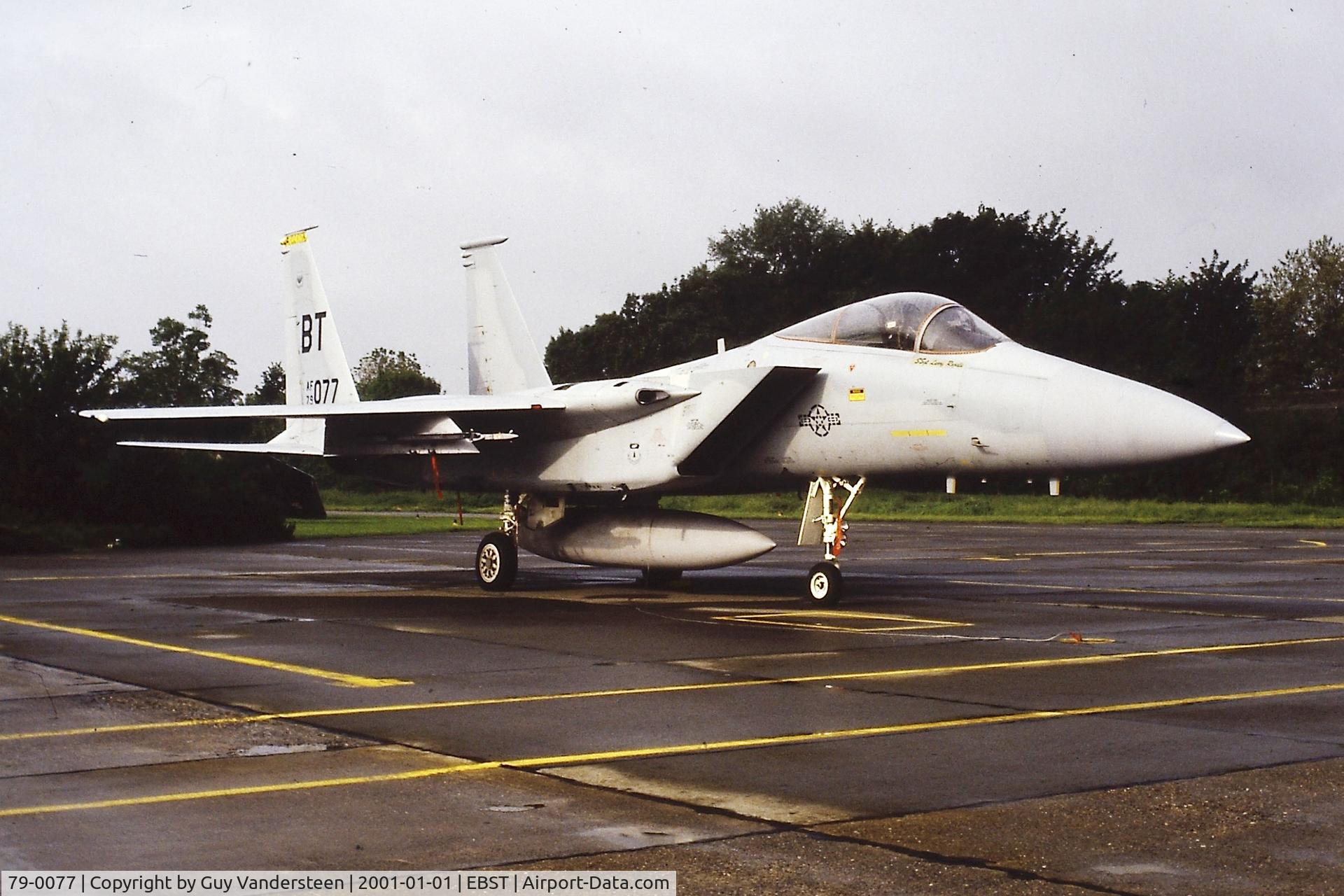 79-0077, 1979 McDonnell Douglas F-15C Eagle C/N 0626/C146, USAF F-15C 79-0077 @ EBST electronic warfare meeting 1986