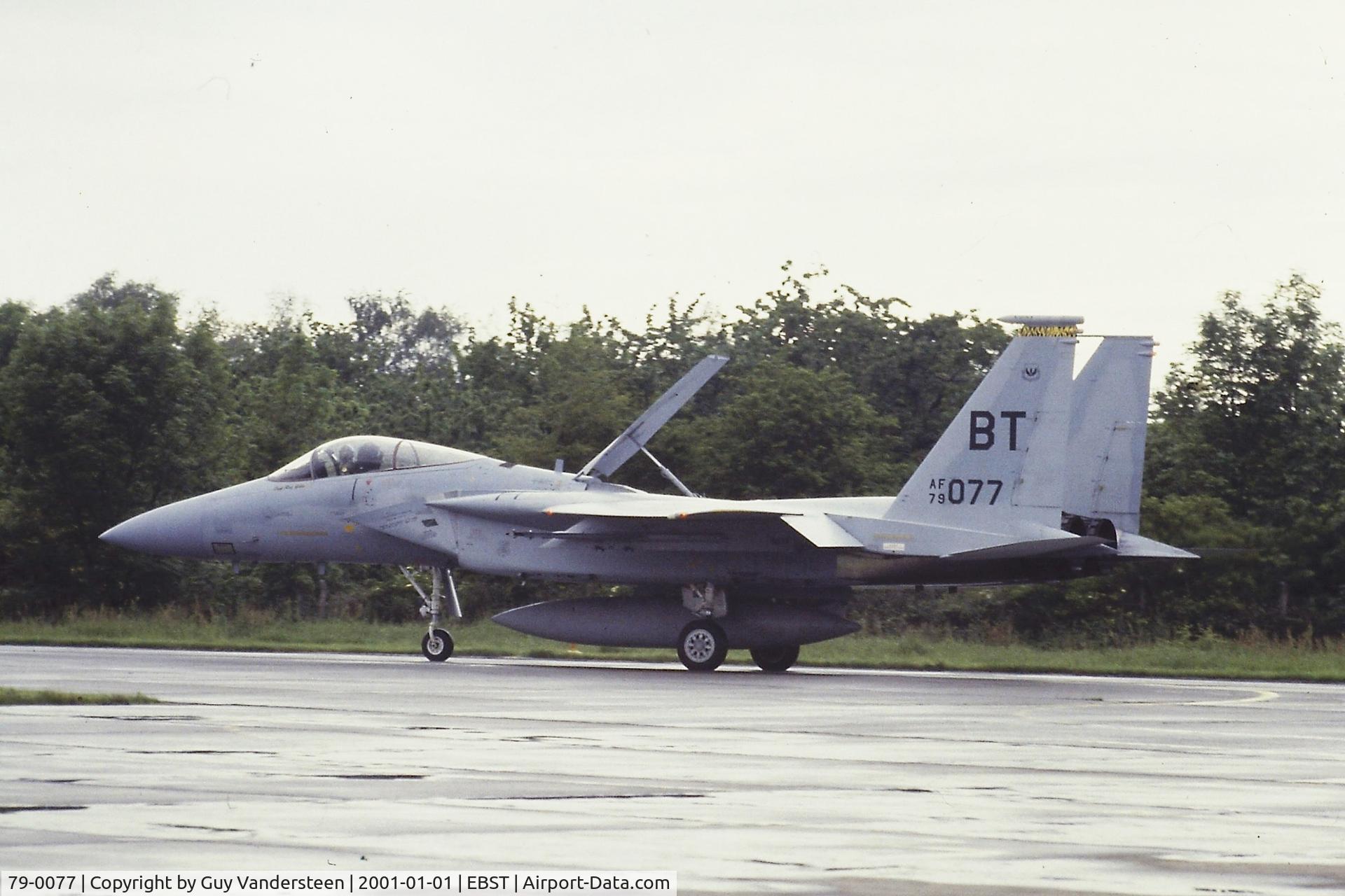 79-0077, 1979 McDonnell Douglas F-15C Eagle C/N 0626/C146, USAF F-15C 79-0077 @ EBST electronic warfare meeting 1986