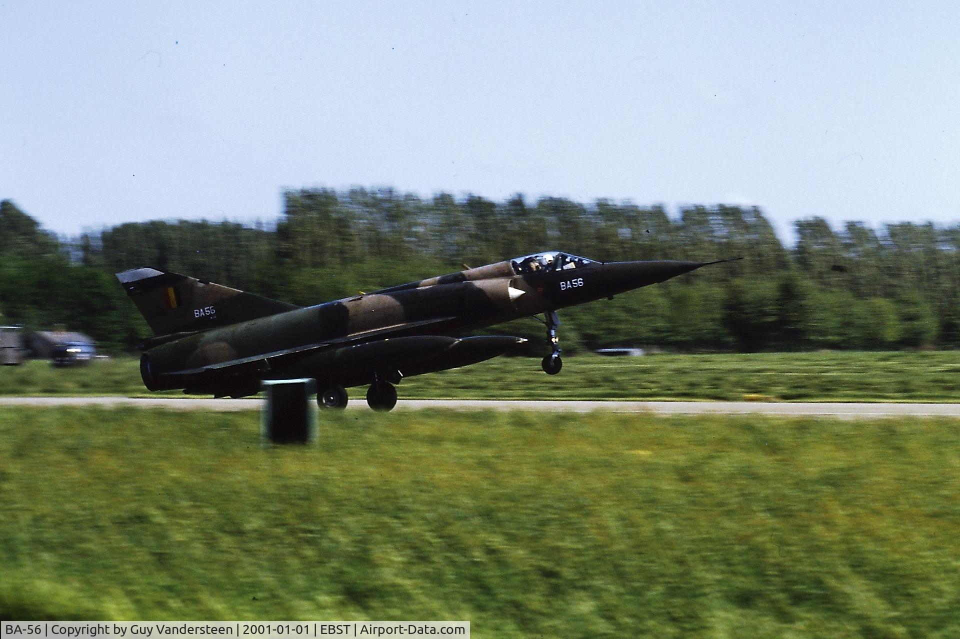 BA-56, Dassault Mirage VBA C/N 56, BAF Mirage V BA-56 @ EBST eighties