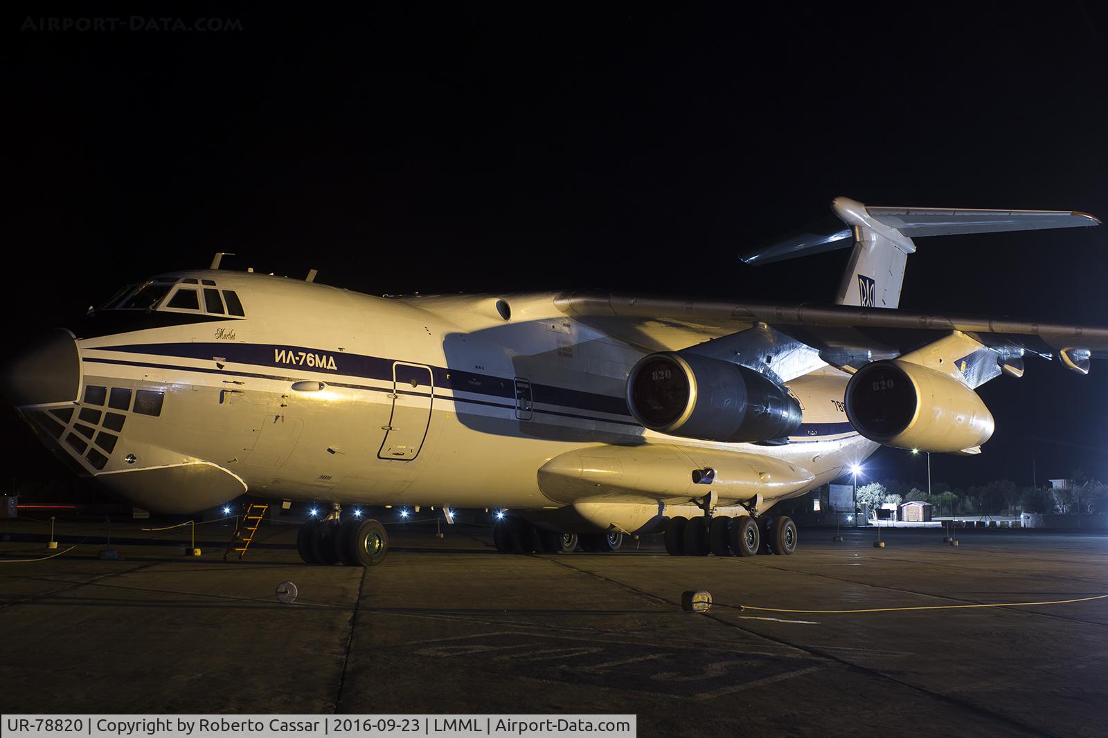 UR-78820, 1989 Ilyushin Il-76MD C/N 0093496907, Malta International Airshow 2016