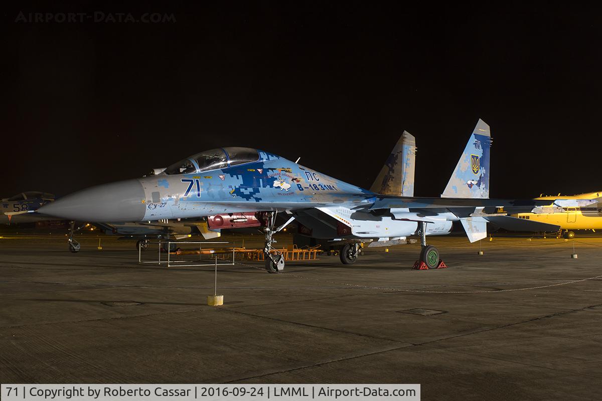 71, Sukhoi Su-27UBM1 C/N 96310424043, Malta International Airshow 2016