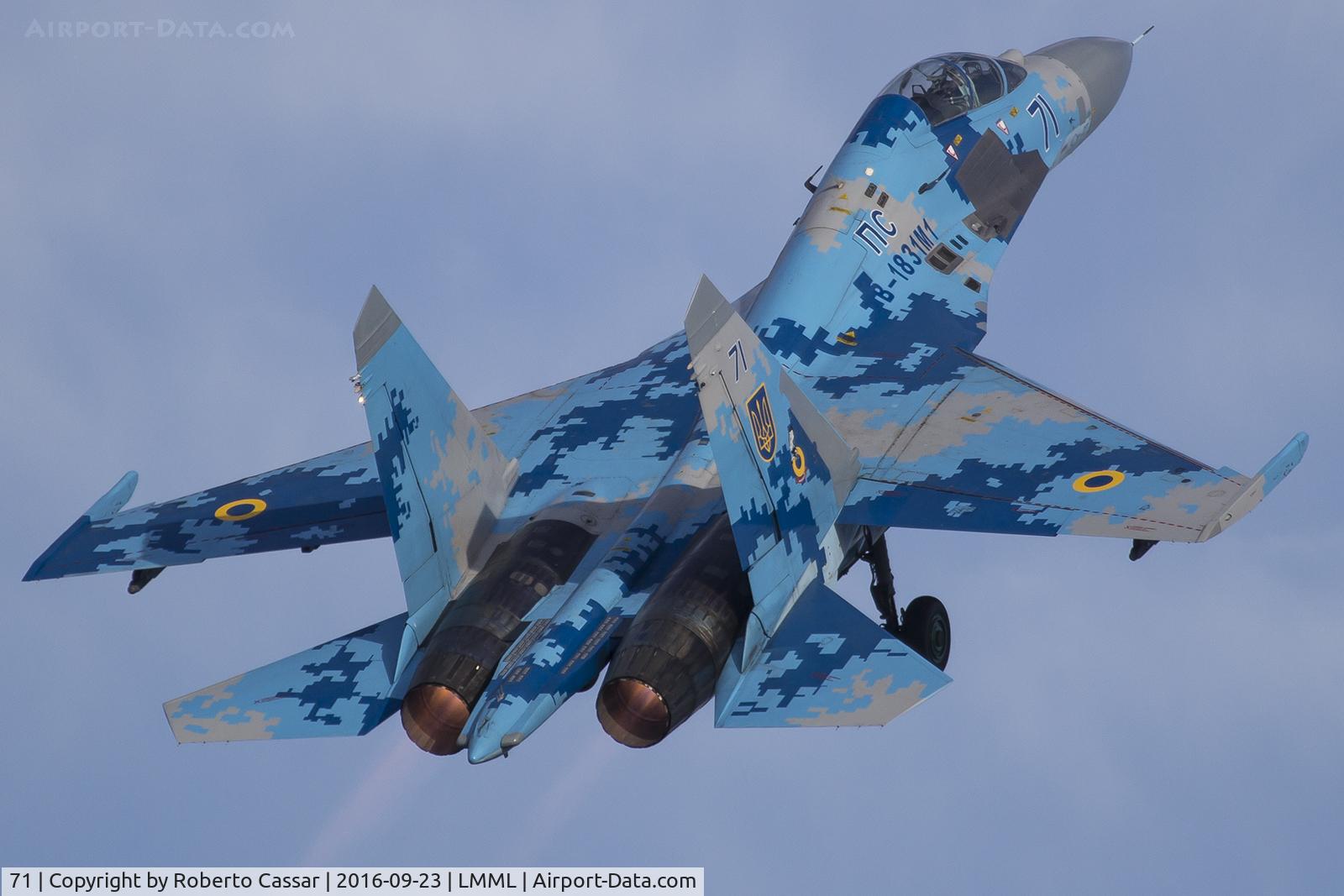 71, Sukhoi Su-27UBM1 C/N 96310424043, Malta International Airshow 2016