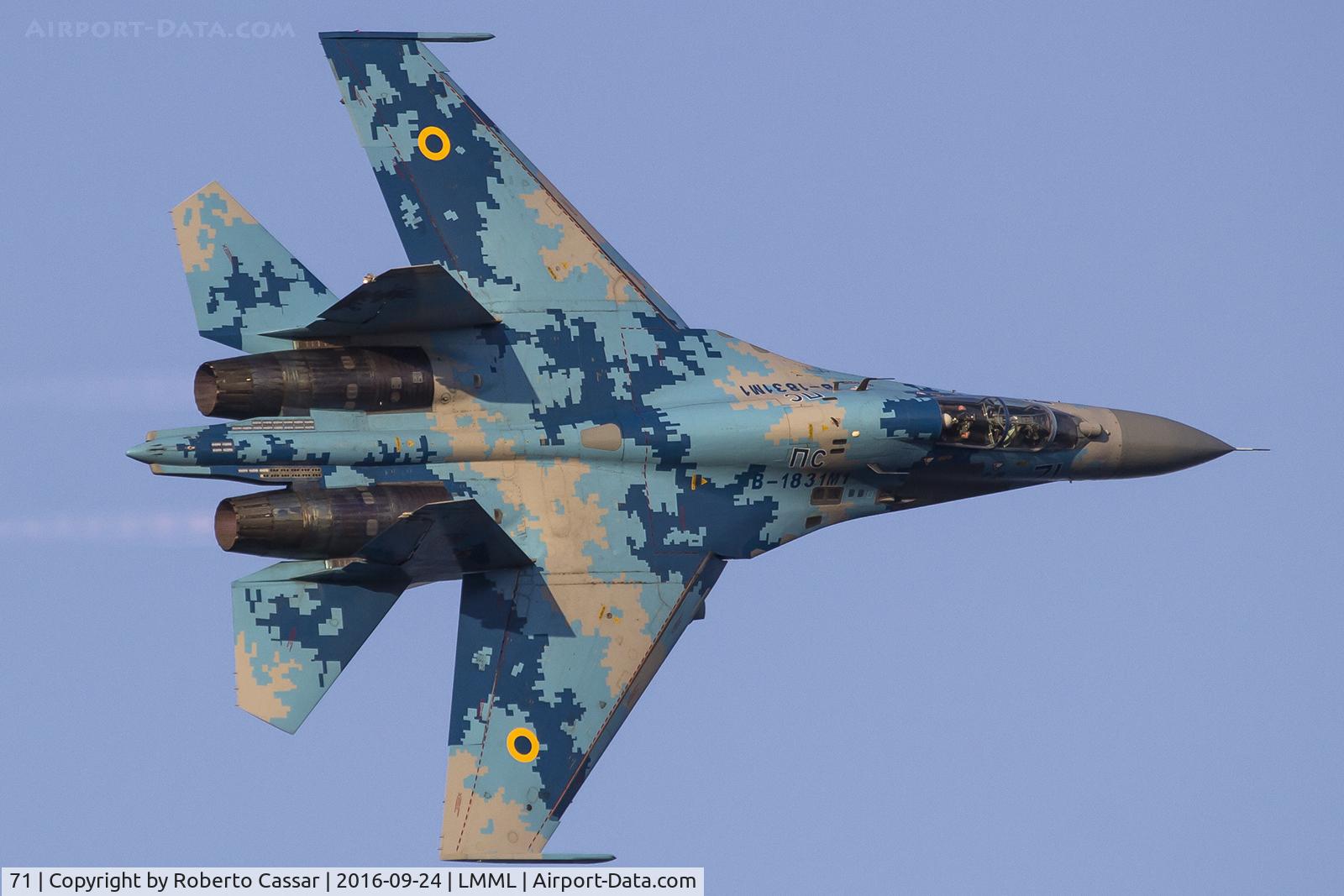 71, Sukhoi Su-27UBM1 C/N 96310424043, Malta International Airshow 2016