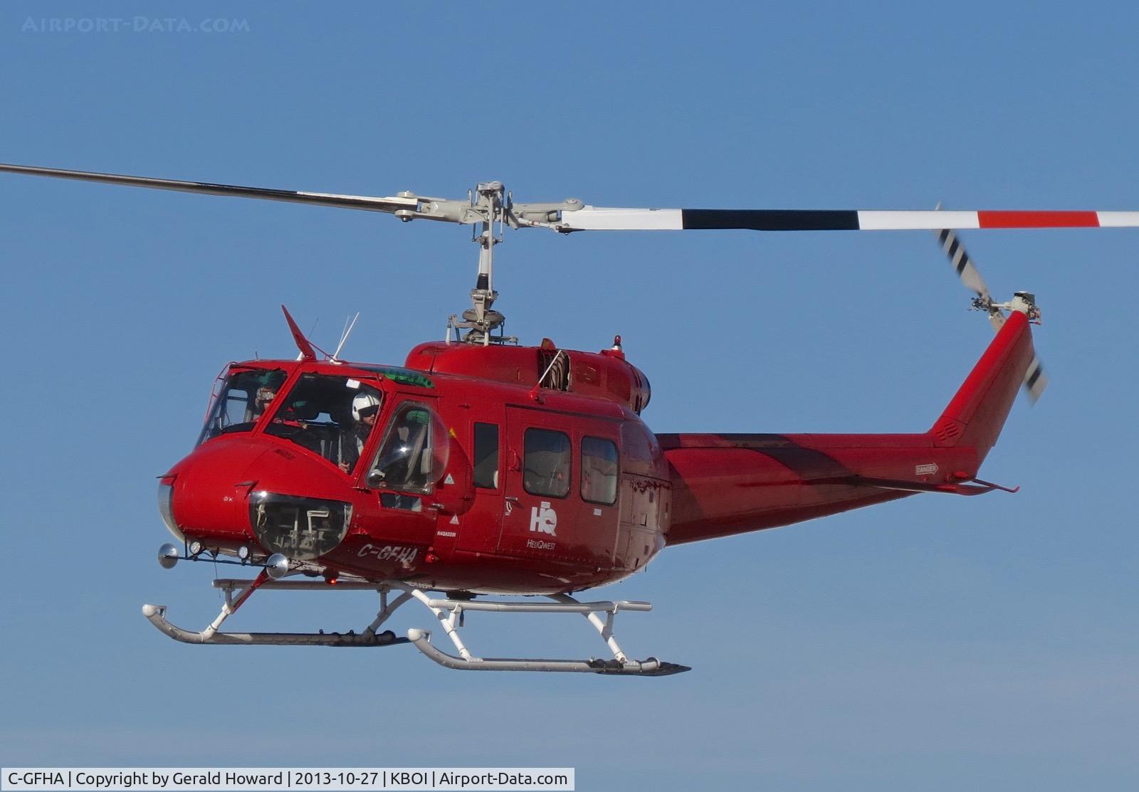 C-GFHA, 1971 Bell 205A-1 C/N 30086, Departing BOI.