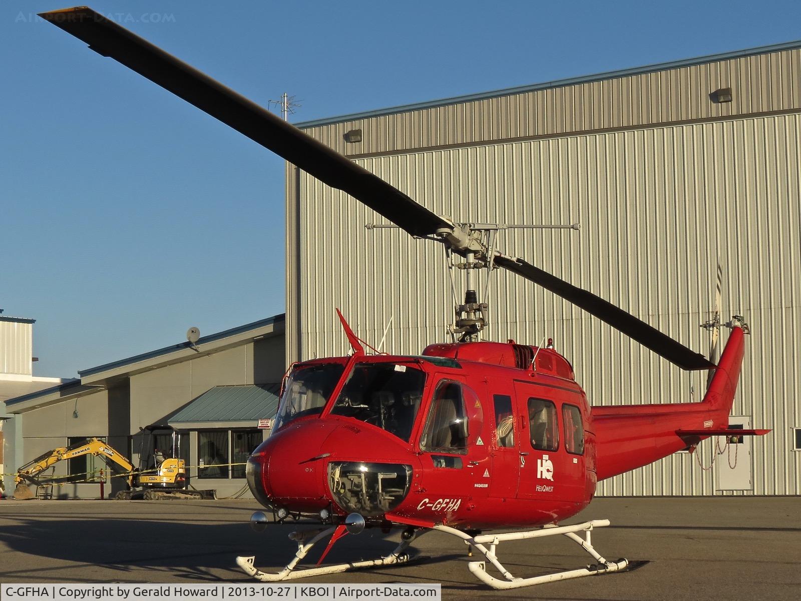 C-GFHA, 1971 Bell 205A-1 C/N 30086, Parked on the south GA ramp.
