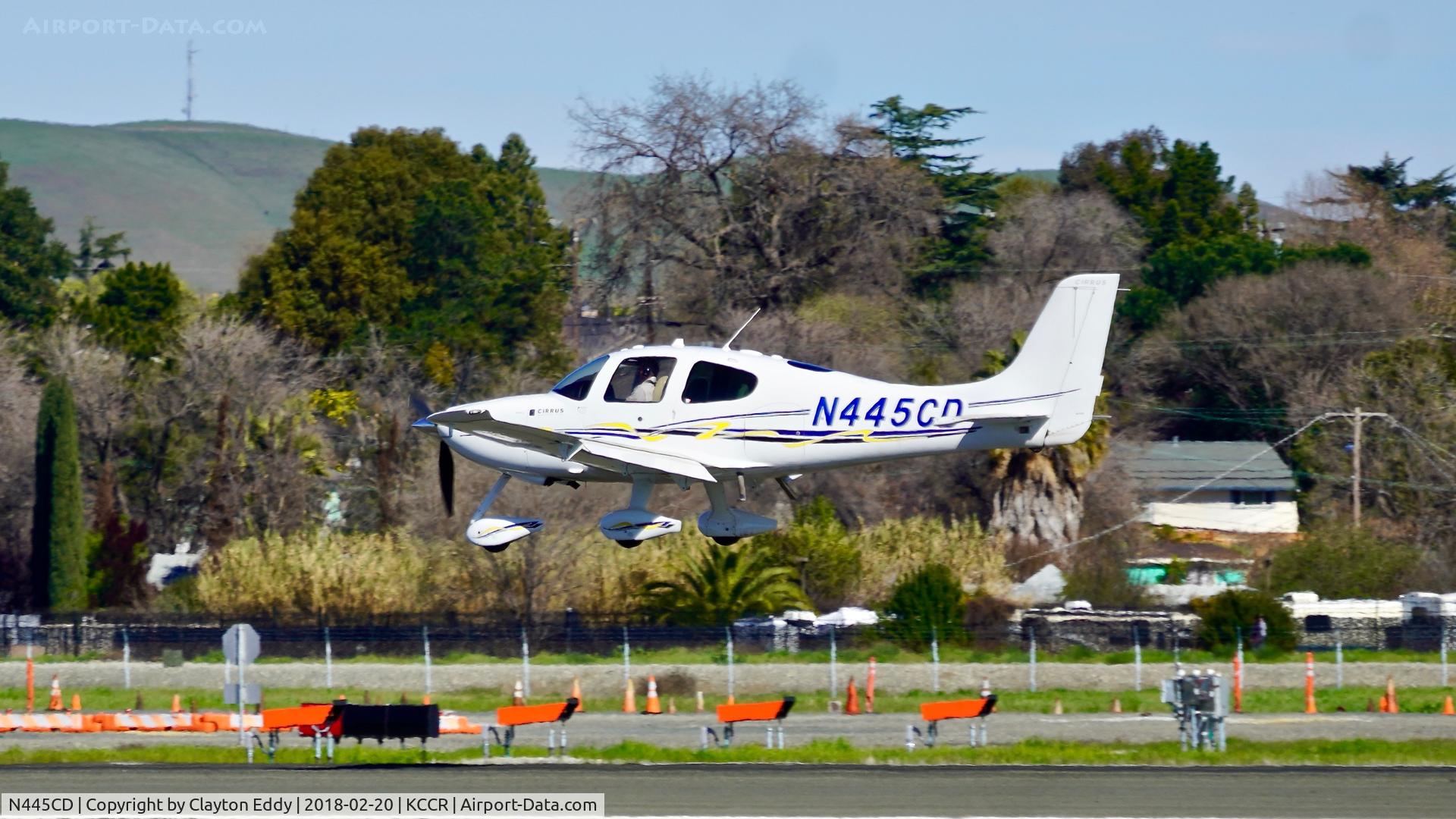 N445CD, 2007 Cirrus SR22 C/N 2504, Buchanan Field Concord California 2018.