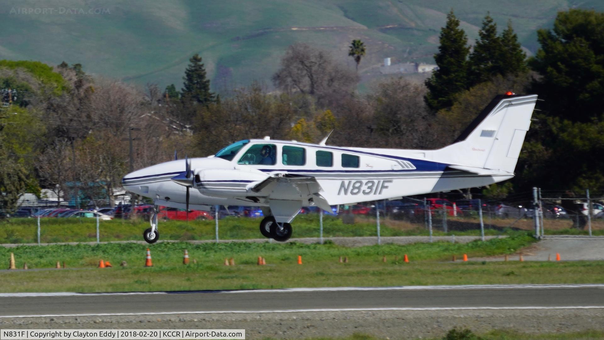 N831F, 1996 Raytheon Aircraft Company 58 C/N TH-1805, Buchanan Field Concord California 2018.