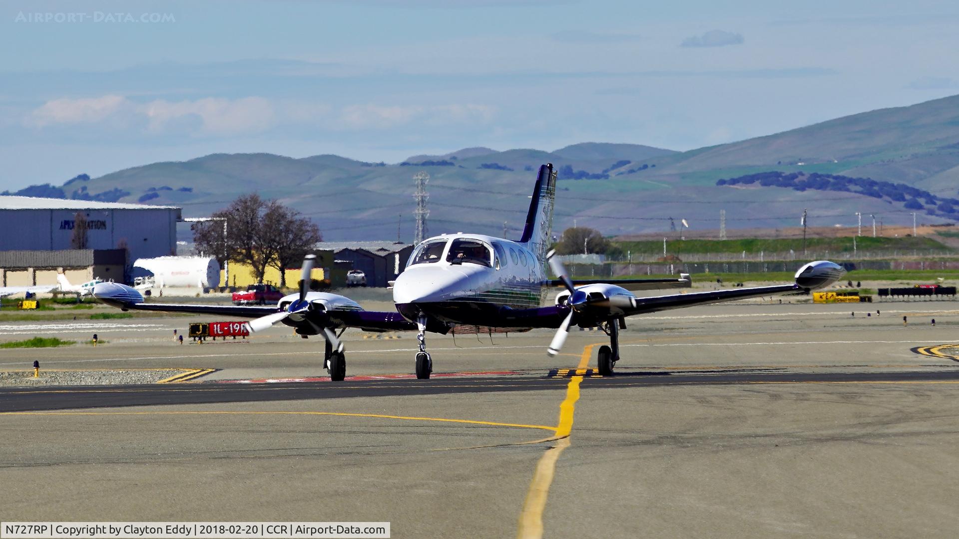 N727RP, 1973 Cessna 414 Chancellor C/N 414-0385, Buchanan Field Concord California 2018.