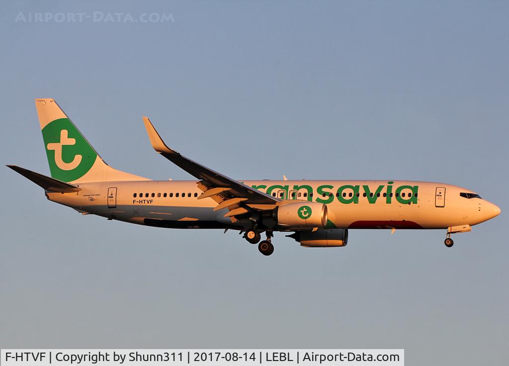 F-HTVF, 2017 Boeing 737-8K2 C/N 62160, Landing rwy 25R