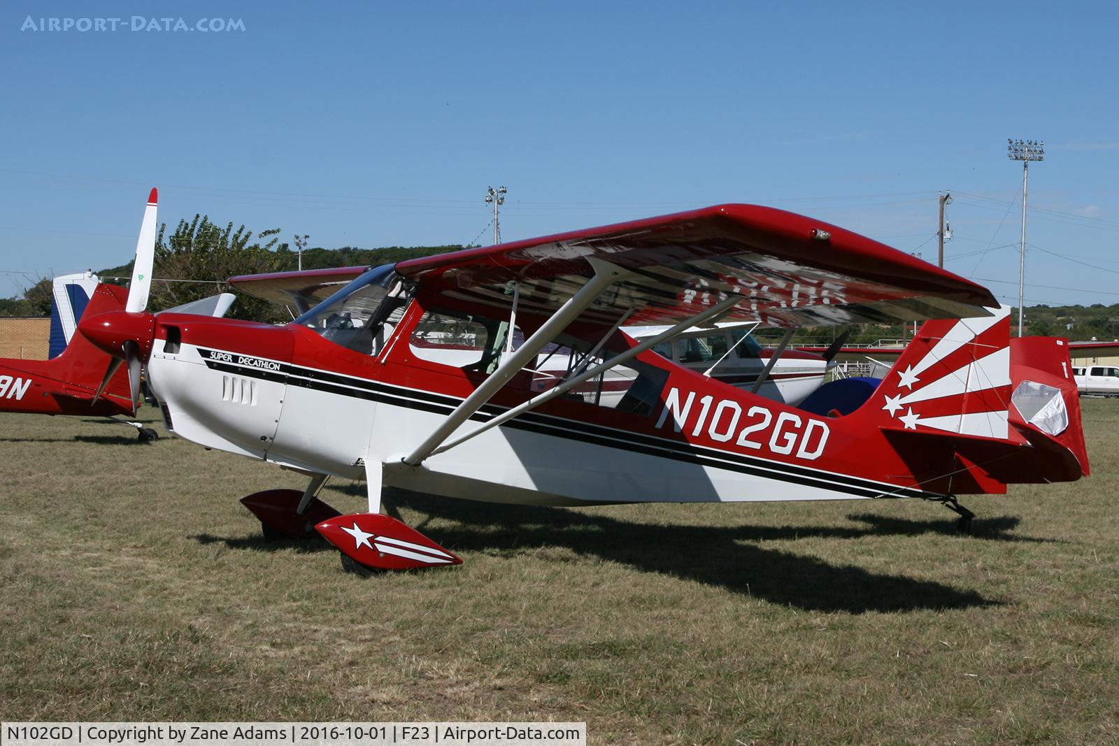 N102GD, 1995 American Champion 8KCAB Decathlon C/N 751-95, At the 2016 Ranger, Texas Fly-in