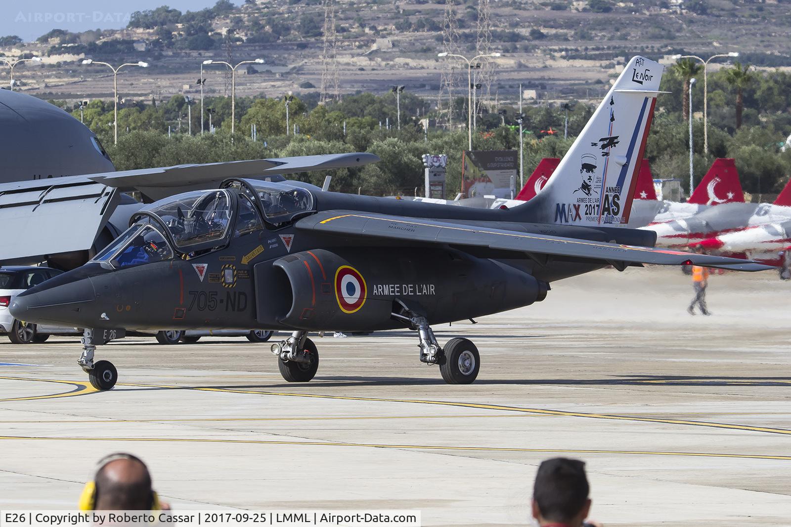 E26, Dassault-Dornier Alpha Jet E C/N E26, Malta International Airshow 2017