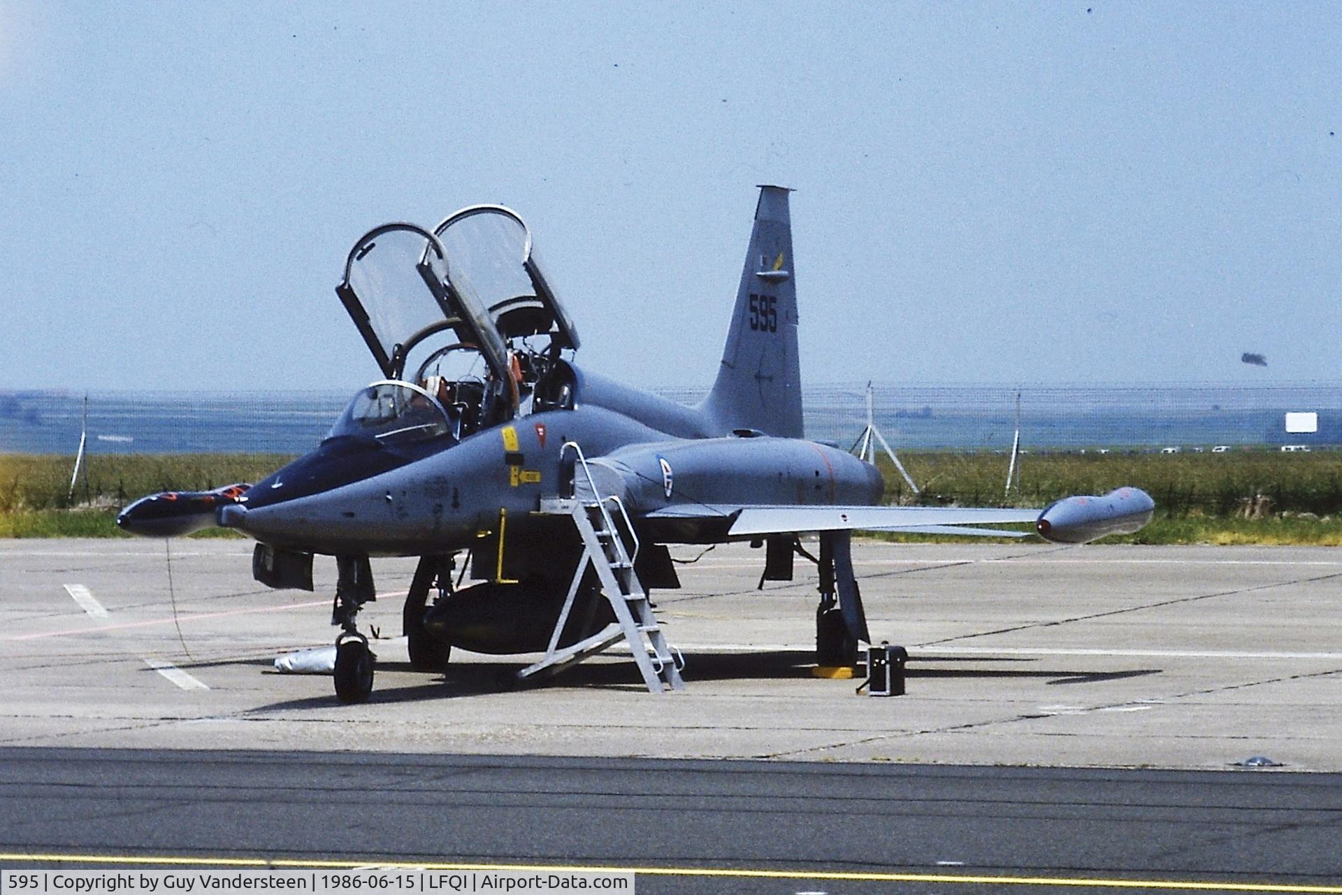 595, 1965 Northrop F-5B Freedom Fighter C/N N.9004, RNoAF F-5B 595 @ LFQI Nato Tiger Meet june 1986