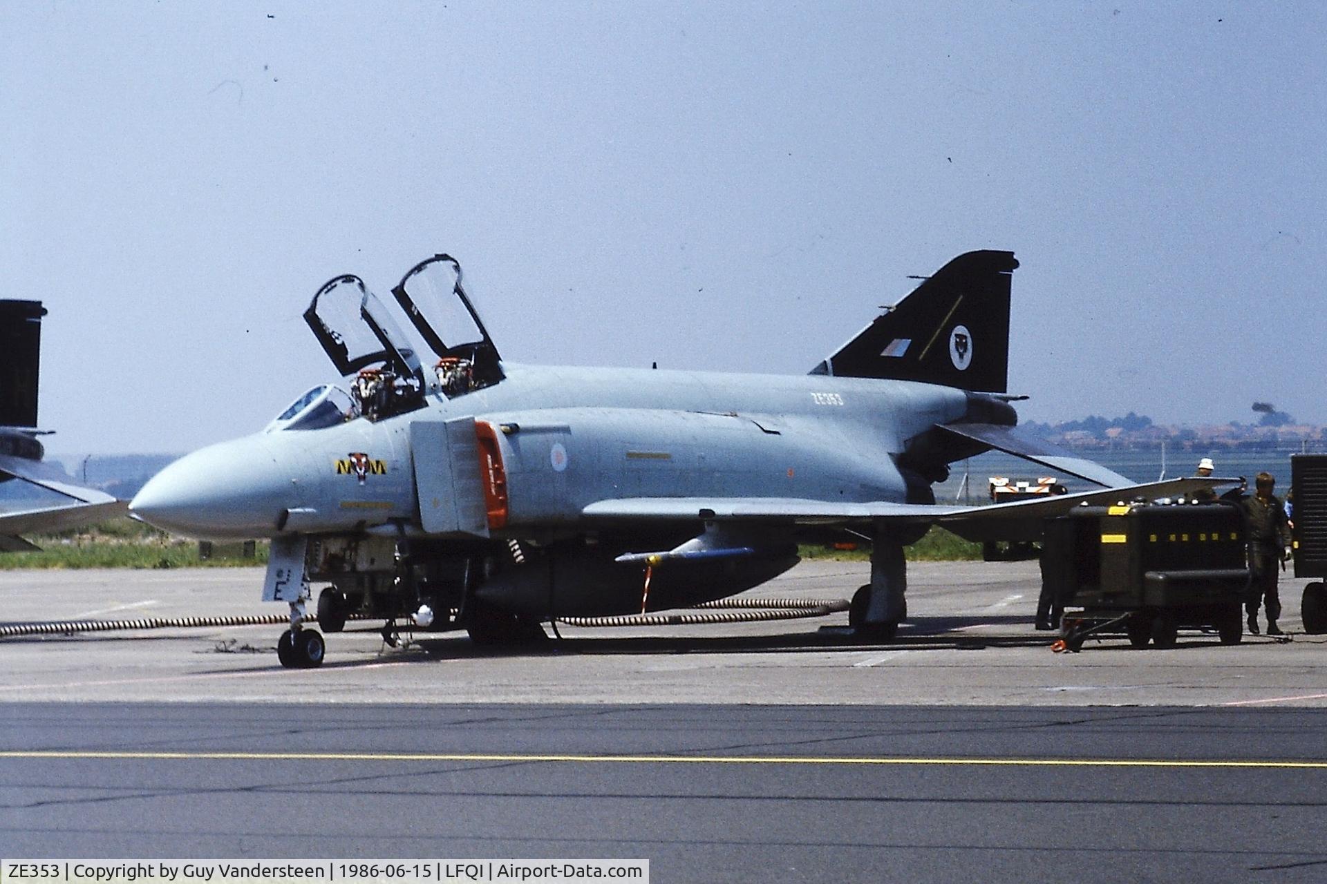 ZE353, McDonnell Douglas F-4J(UK) Phantom II C/N 1888/0036, RAF F-4J ZE353 @ LFQI Nato Tiger Meet june 1986